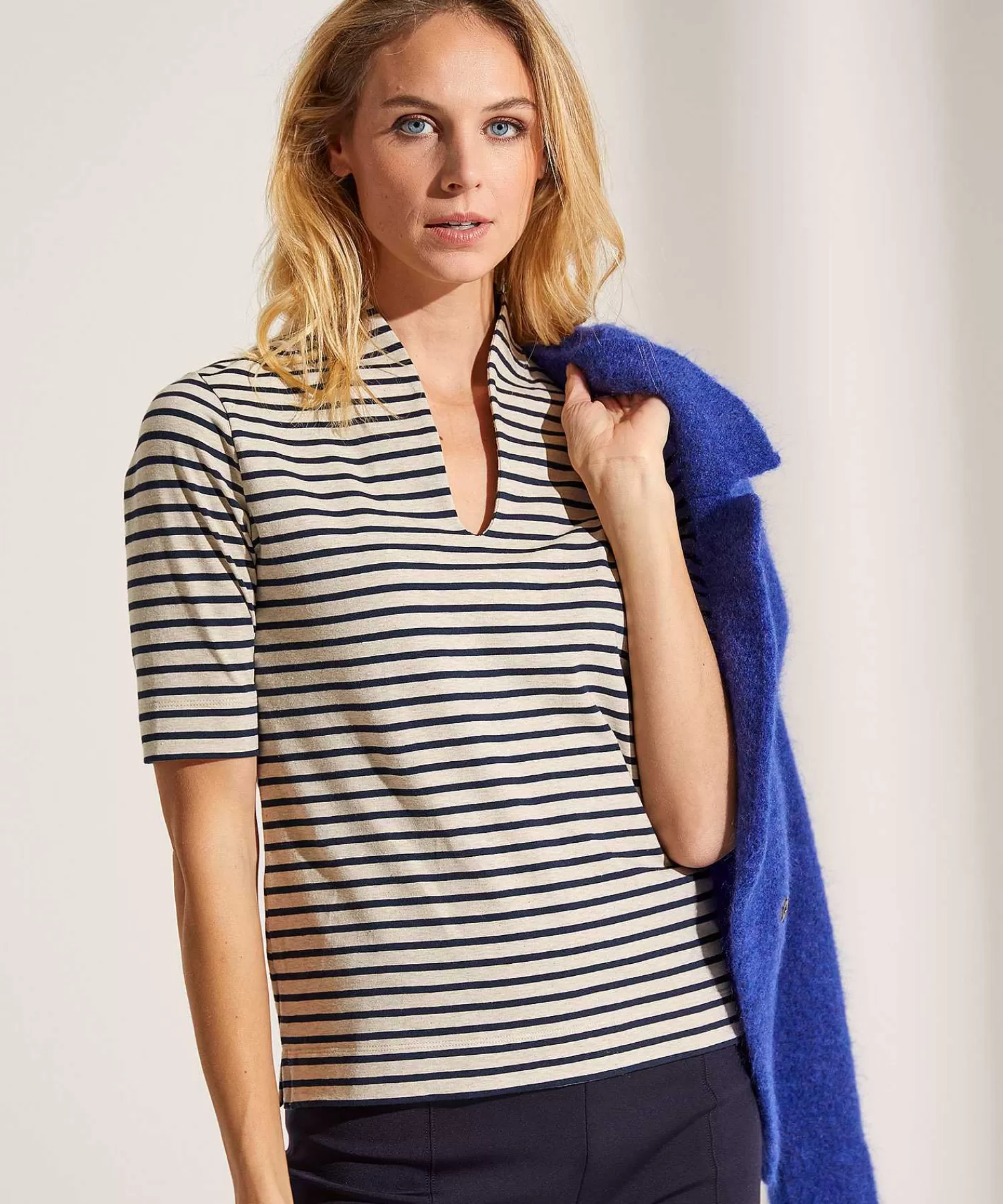 * Camisa Tulip Manga Corta Rayas Bretonas Sale