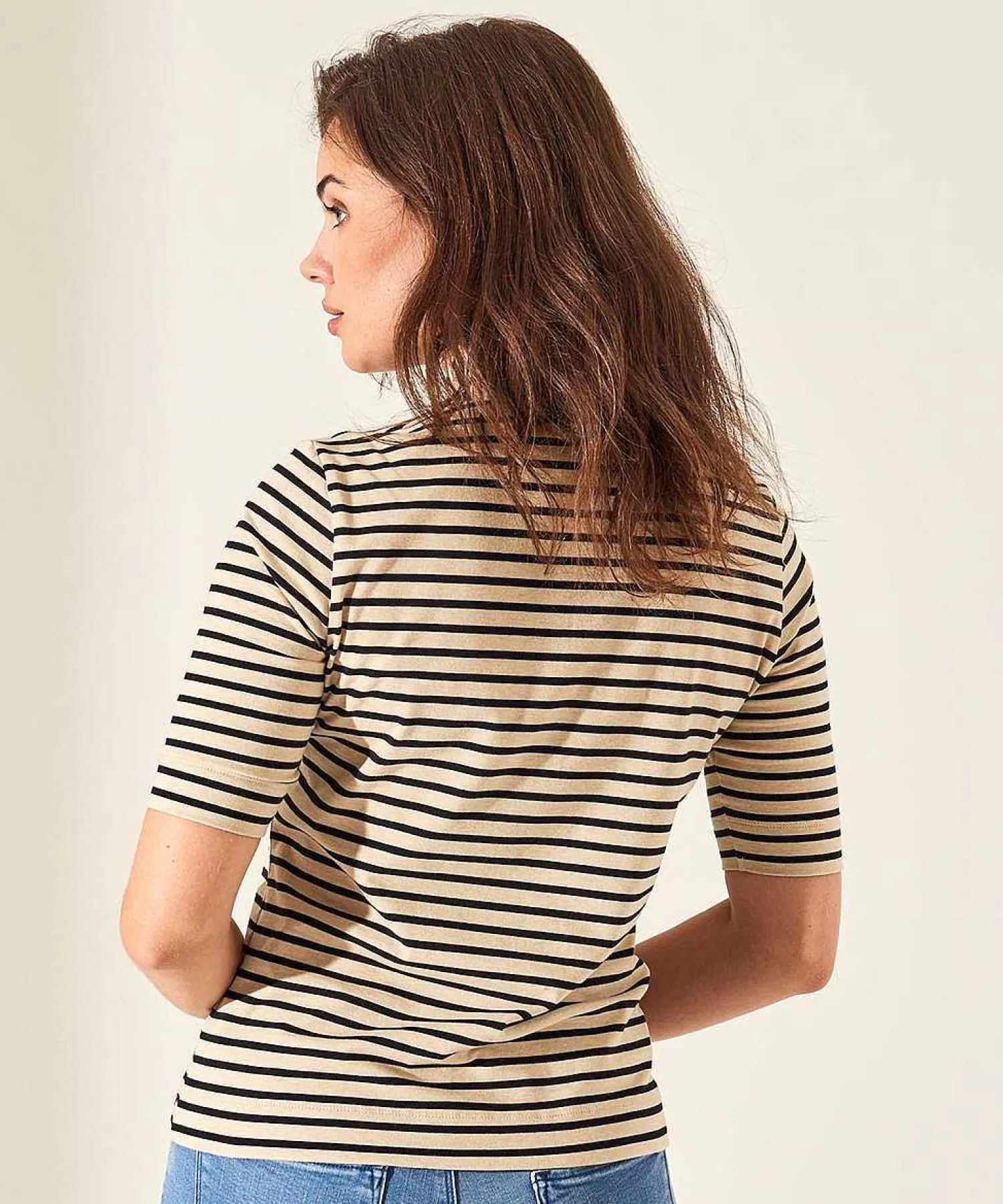 * Camisa Tulip Manga Corta Rayas Bretonas Flash Sale