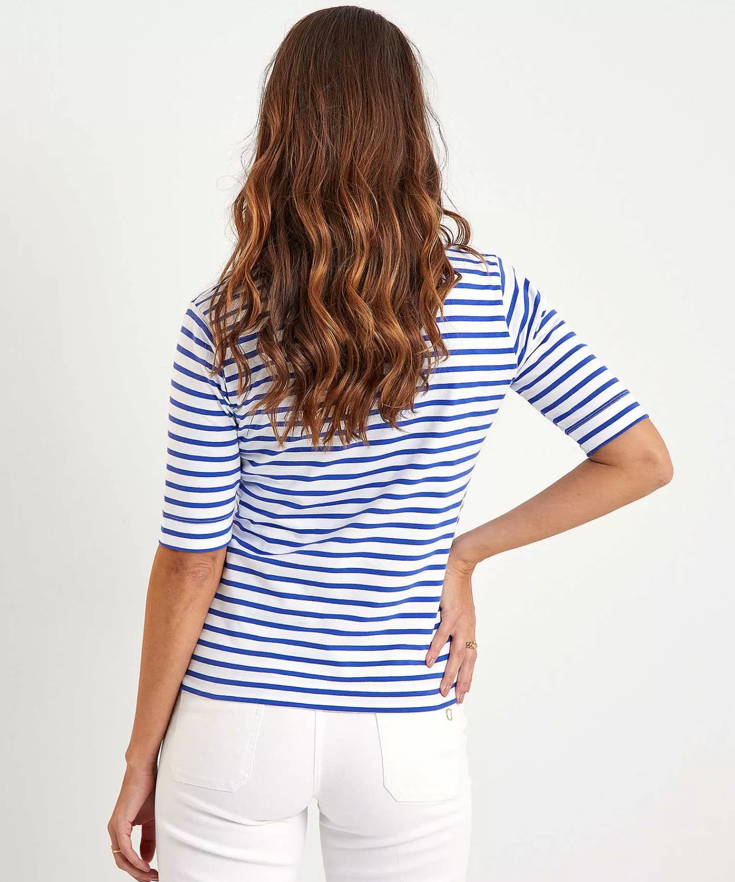 * Camisa Tulip Manga Corta Rayas Bretonas Best Sale