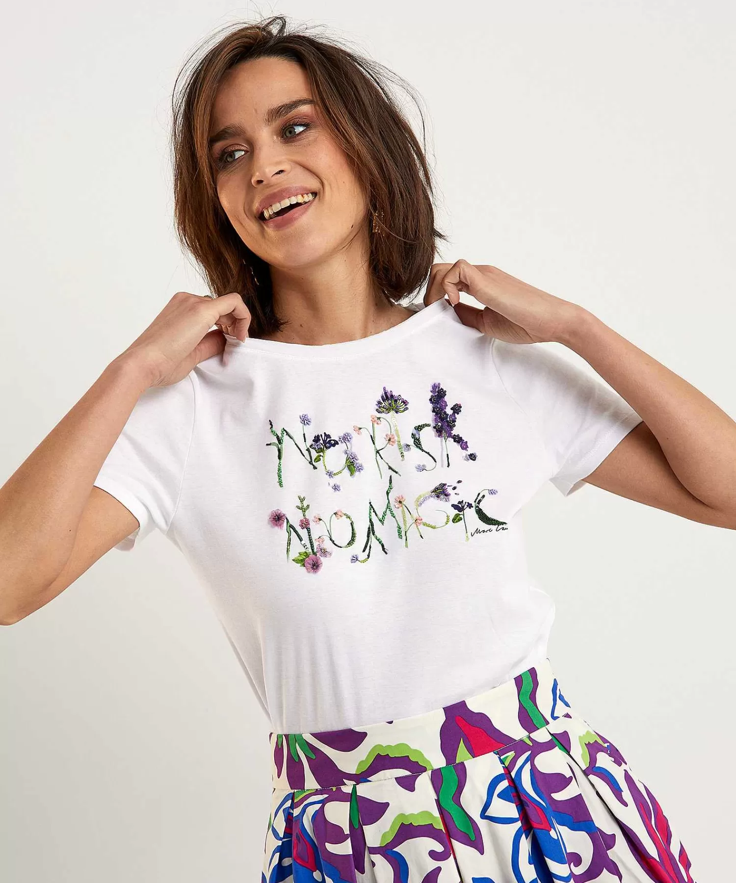 Marc Cain Collections Camisa Con Estampado Floral Y Letras De Marc Cain Cheap