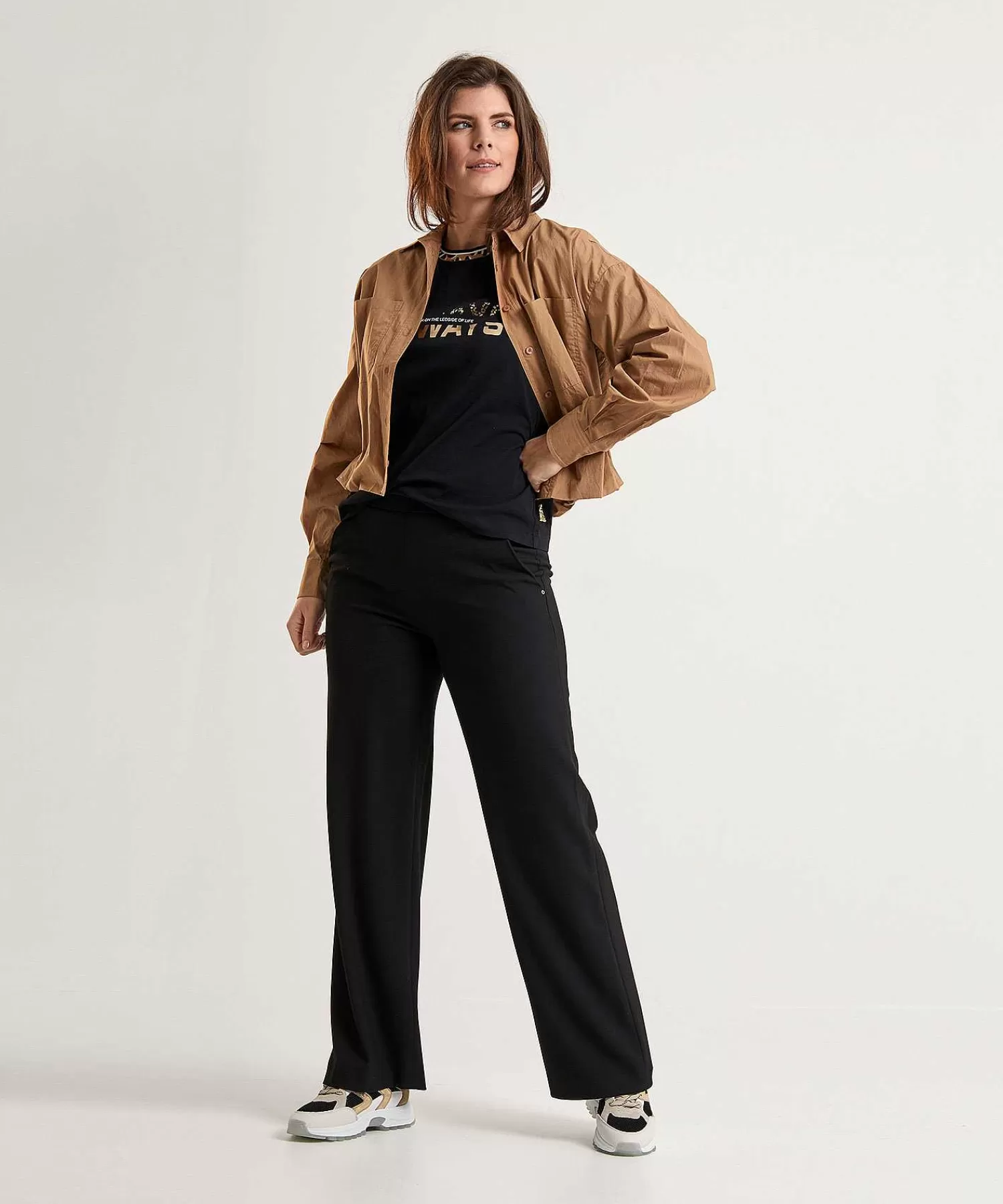 Marc Cain Sports Camisa Deportiva Con Ribete Animal De Marc Cain Flash Sale