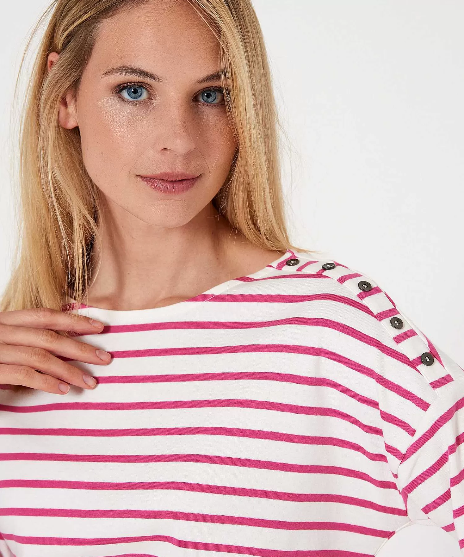 GIULIA E TU Camisa Botones De Rayas Bretonas Hot