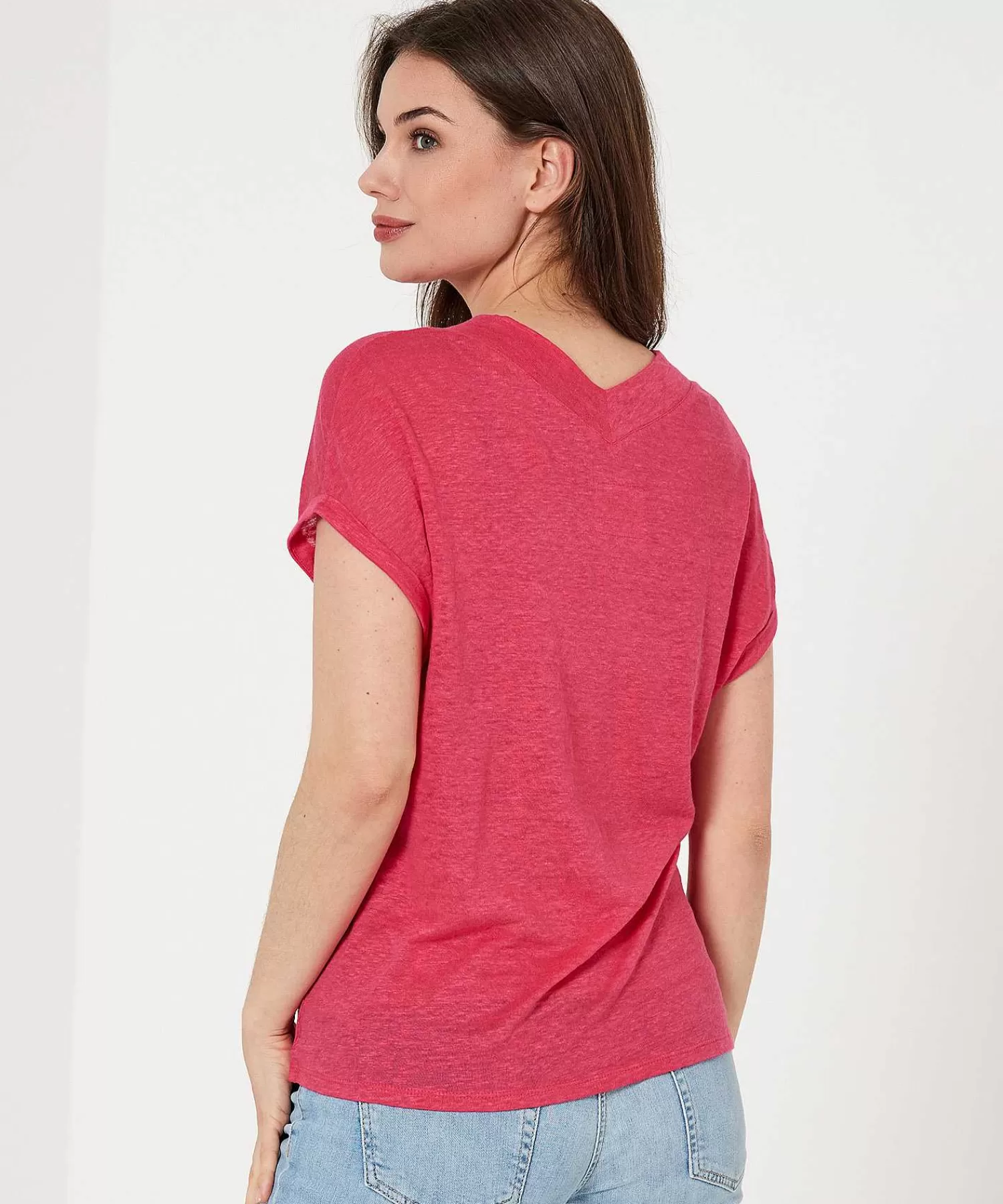 OUI Camisa Lino Cuello Pico Best Sale