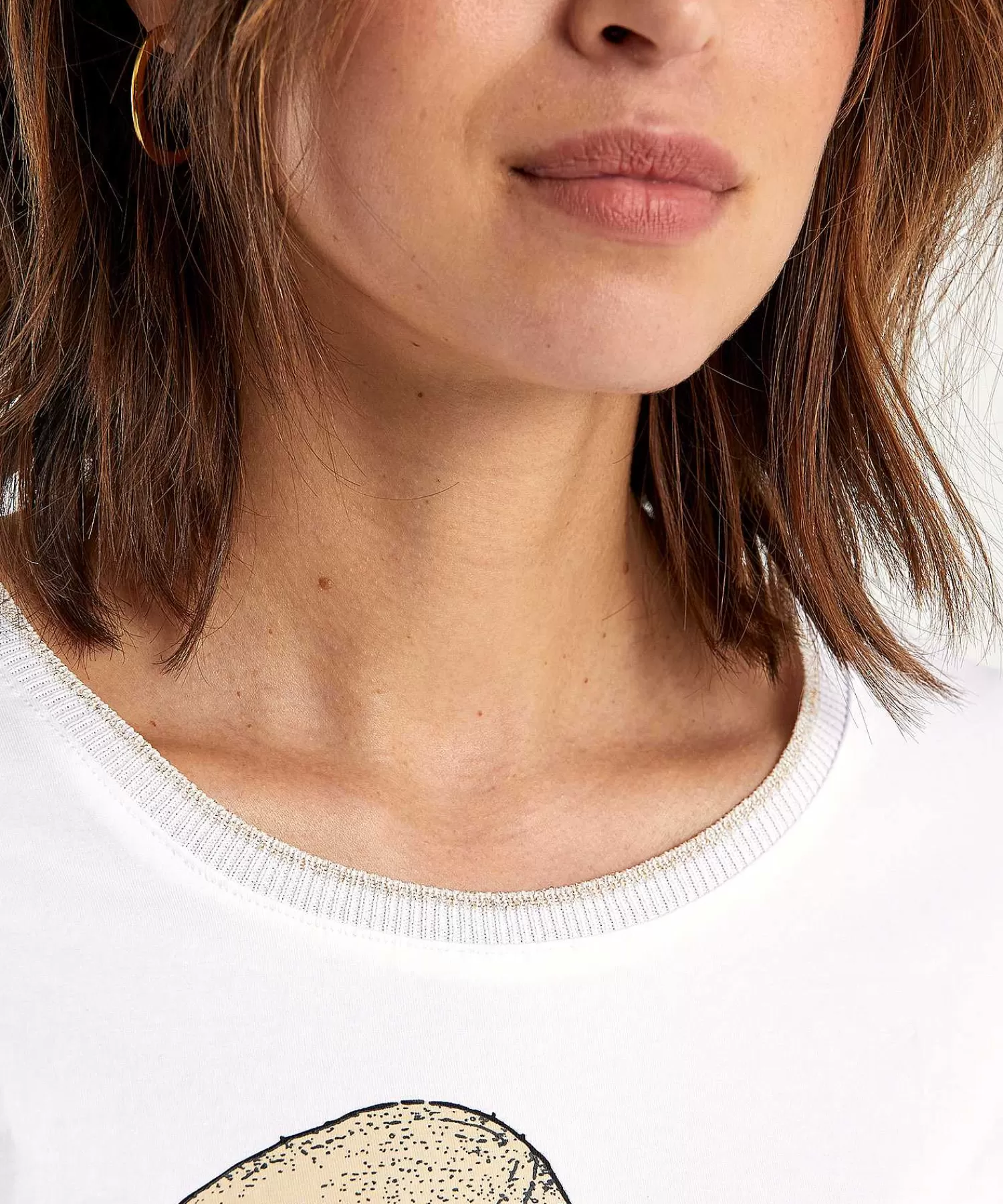 Leo & Ugo Camiseta Con Estampado Fashion Y Perlas Discount