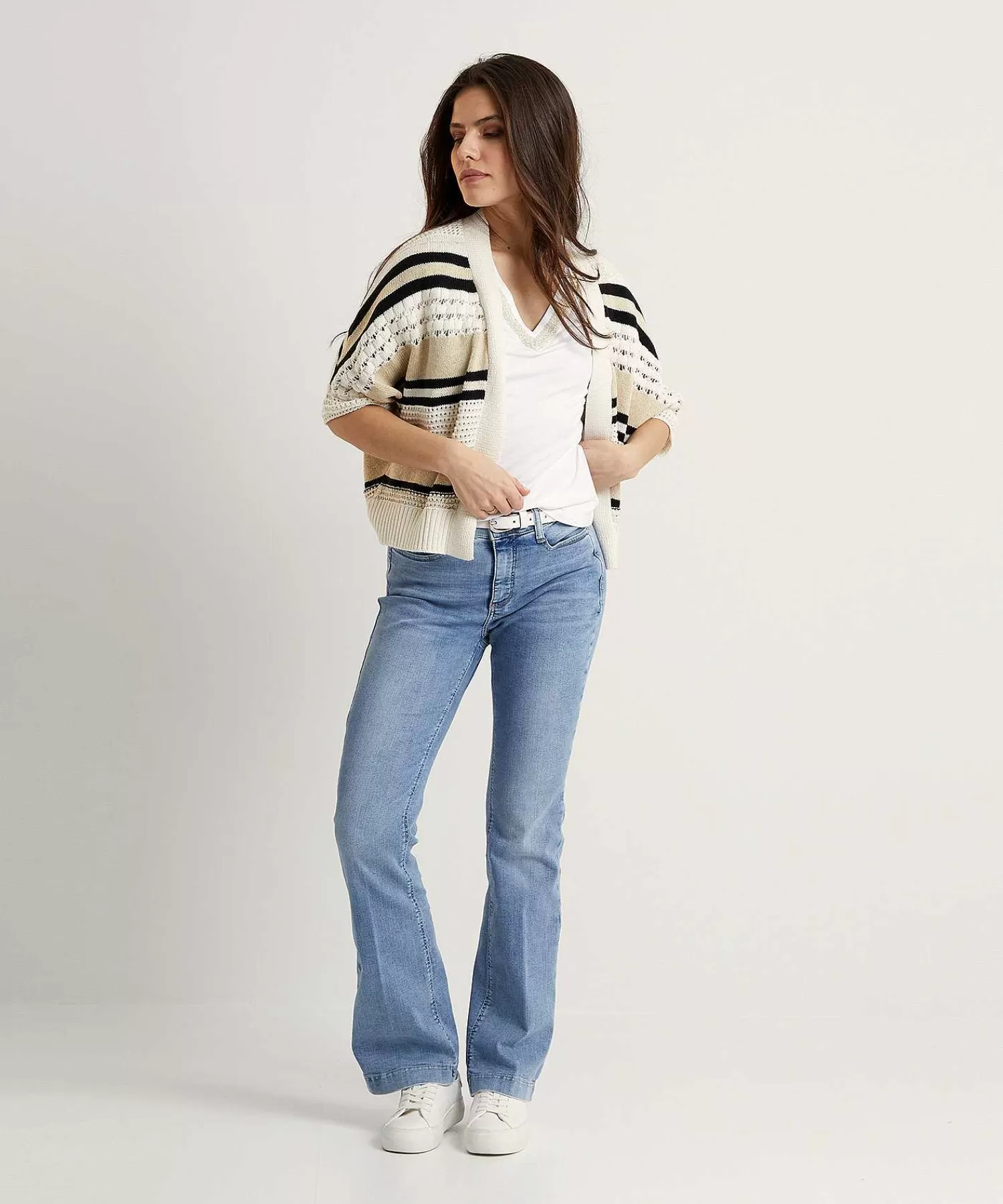 LIU JO Camiseta Cuello En V Perlas Best Sale