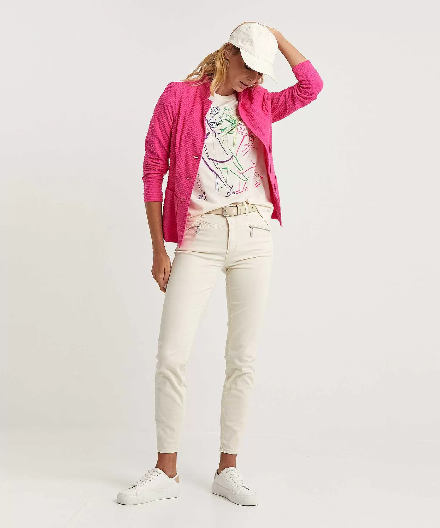 OUI Camiseta Estampado De Moda Cuentas Multicolor Clearance