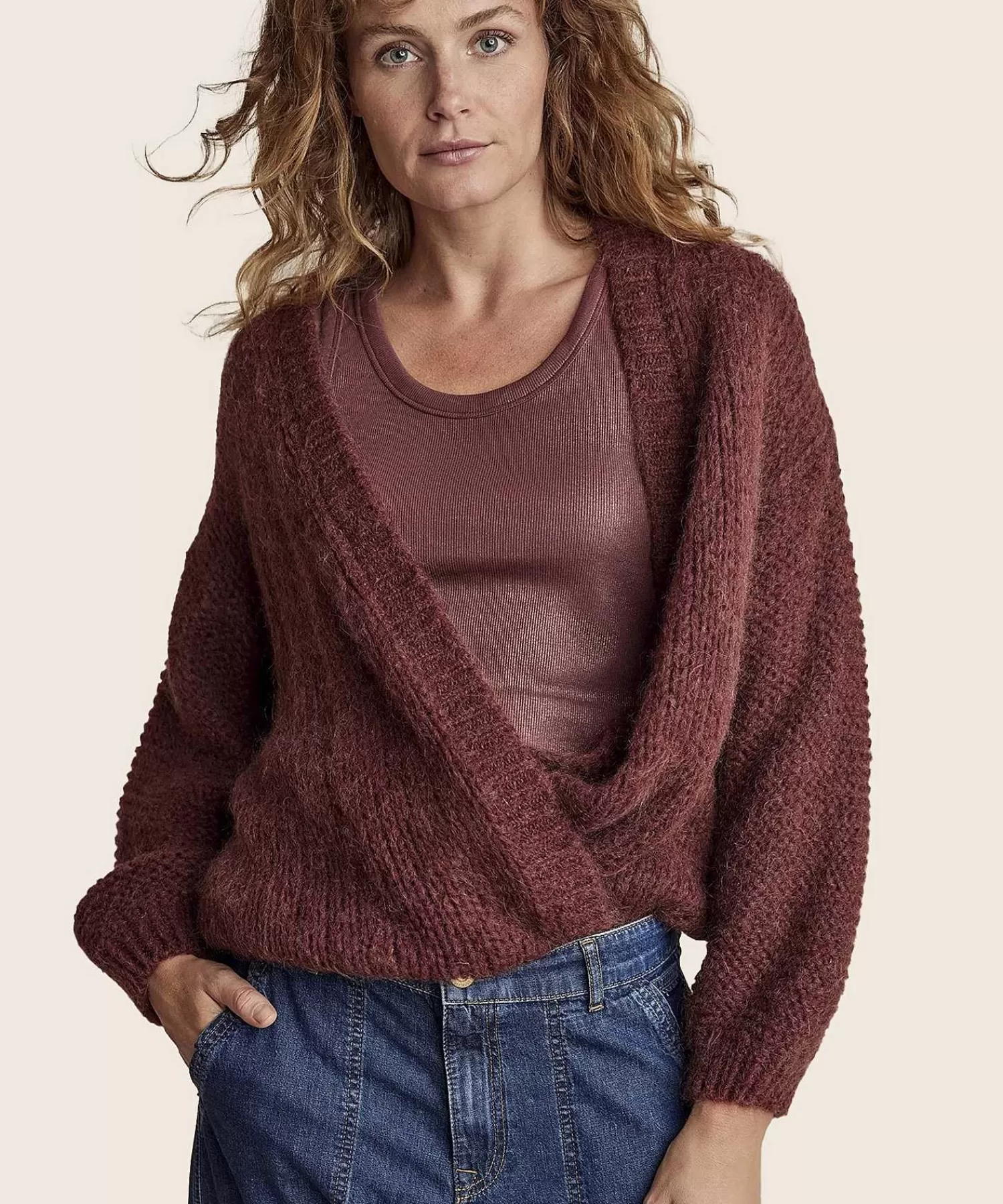 Summum Cardigan Extragrande En Mezcla De Mohair New