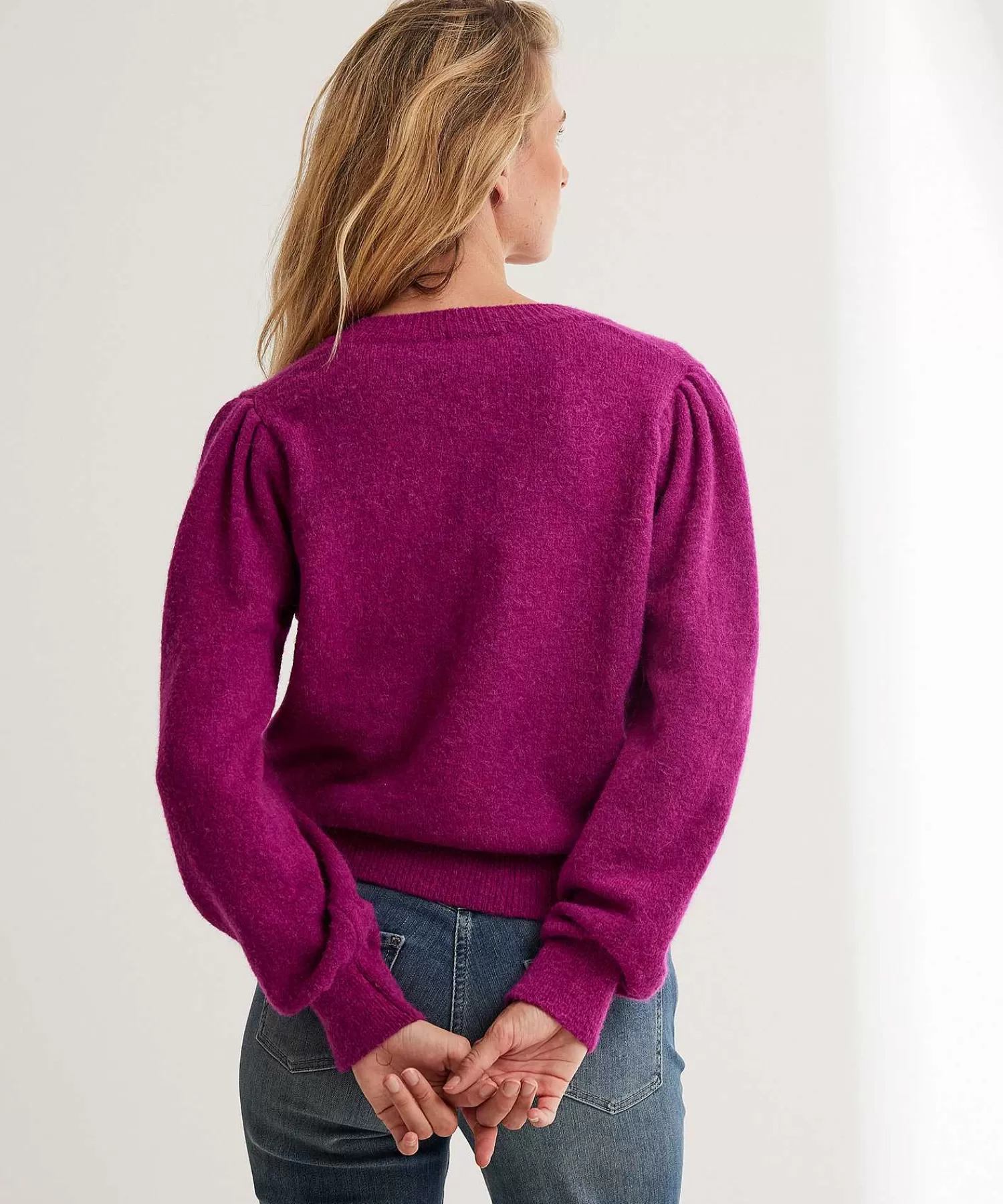 Giulia e Tu Cardigan Con Botones De Corazon Y Mangas Abullonadas Hot