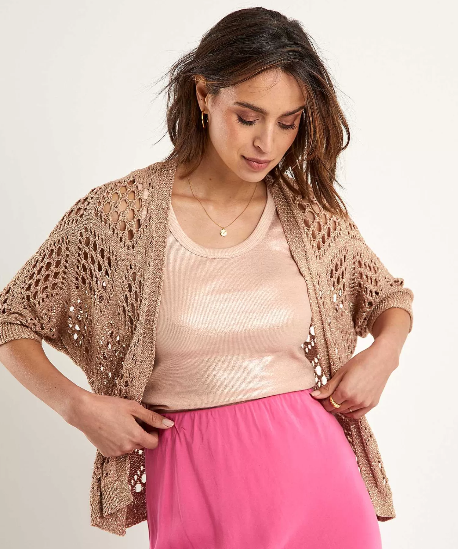 Summum Cardigan Calado Lurex Discount