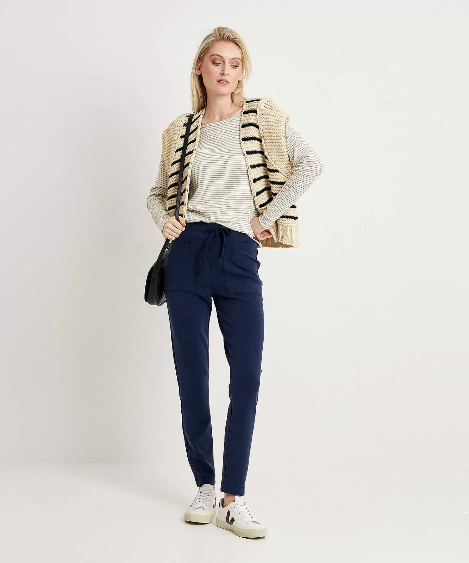 Summum Cardigan Sin Mangas Mezcla Lana Rayas Outlet
