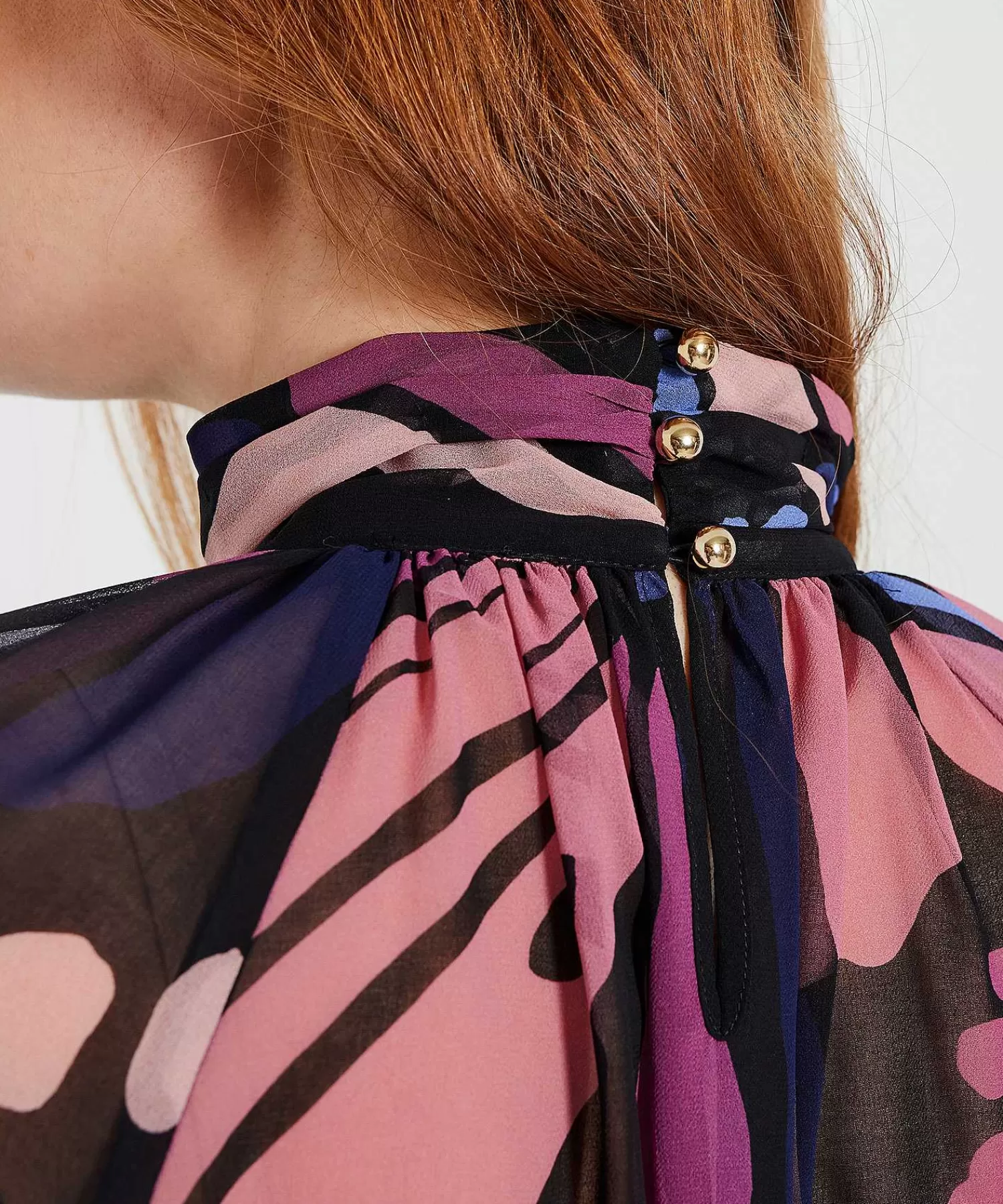 Caroline Biss Blusa Crepe Multicolor Clearance