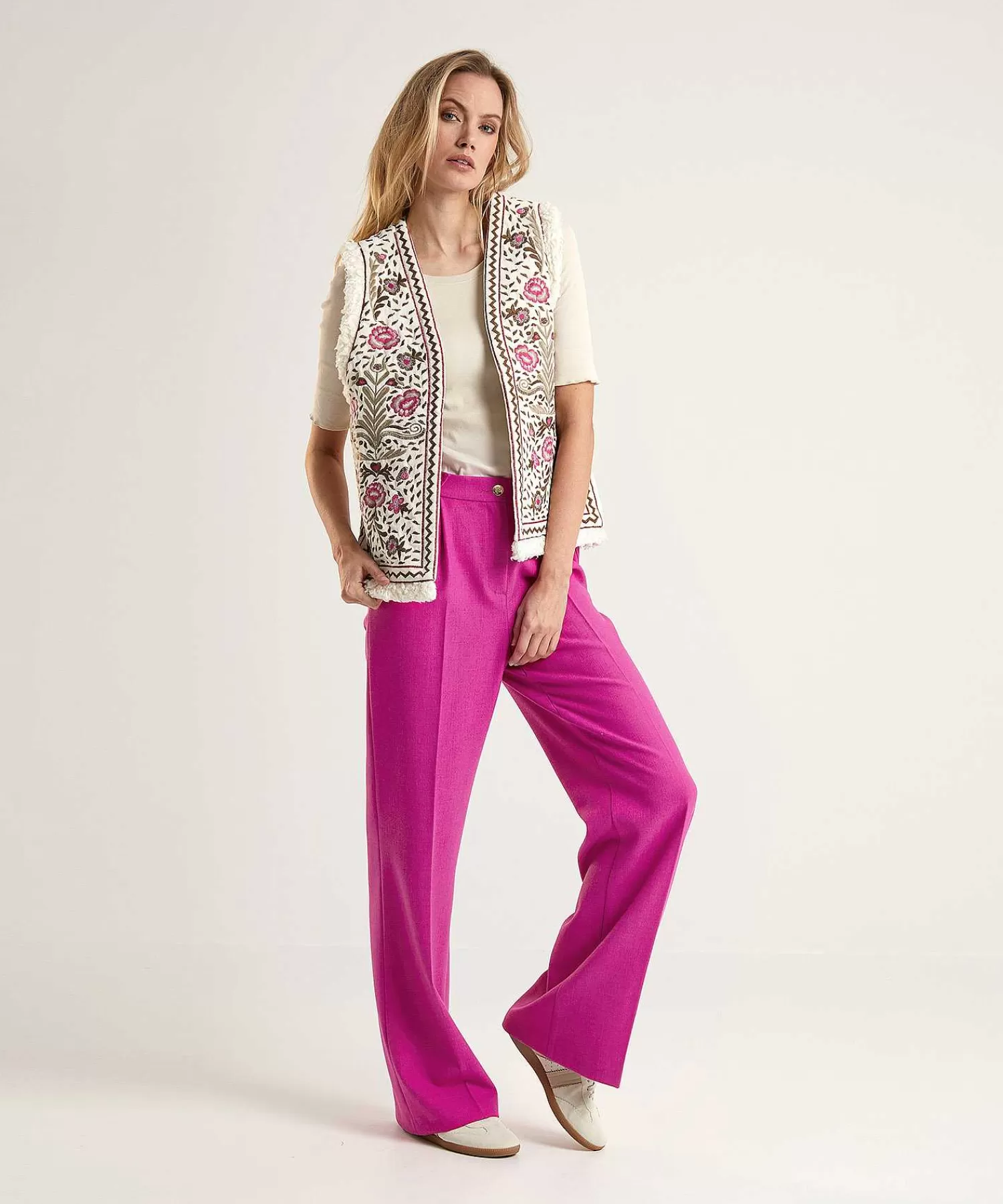 Caroline Biss Pantalon Ancho De Crepe Outlet