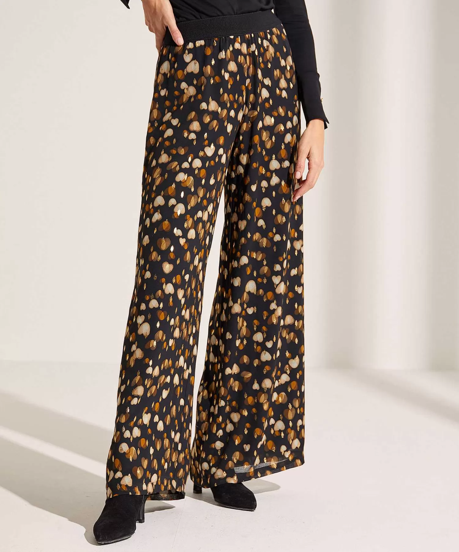 Caroline Biss Pantalones Anchos Corazones Lurex Sale