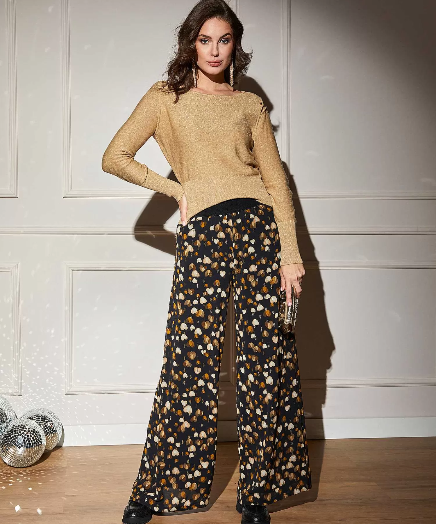Caroline Biss Sueter Hombro Abierto Lurex Clearance