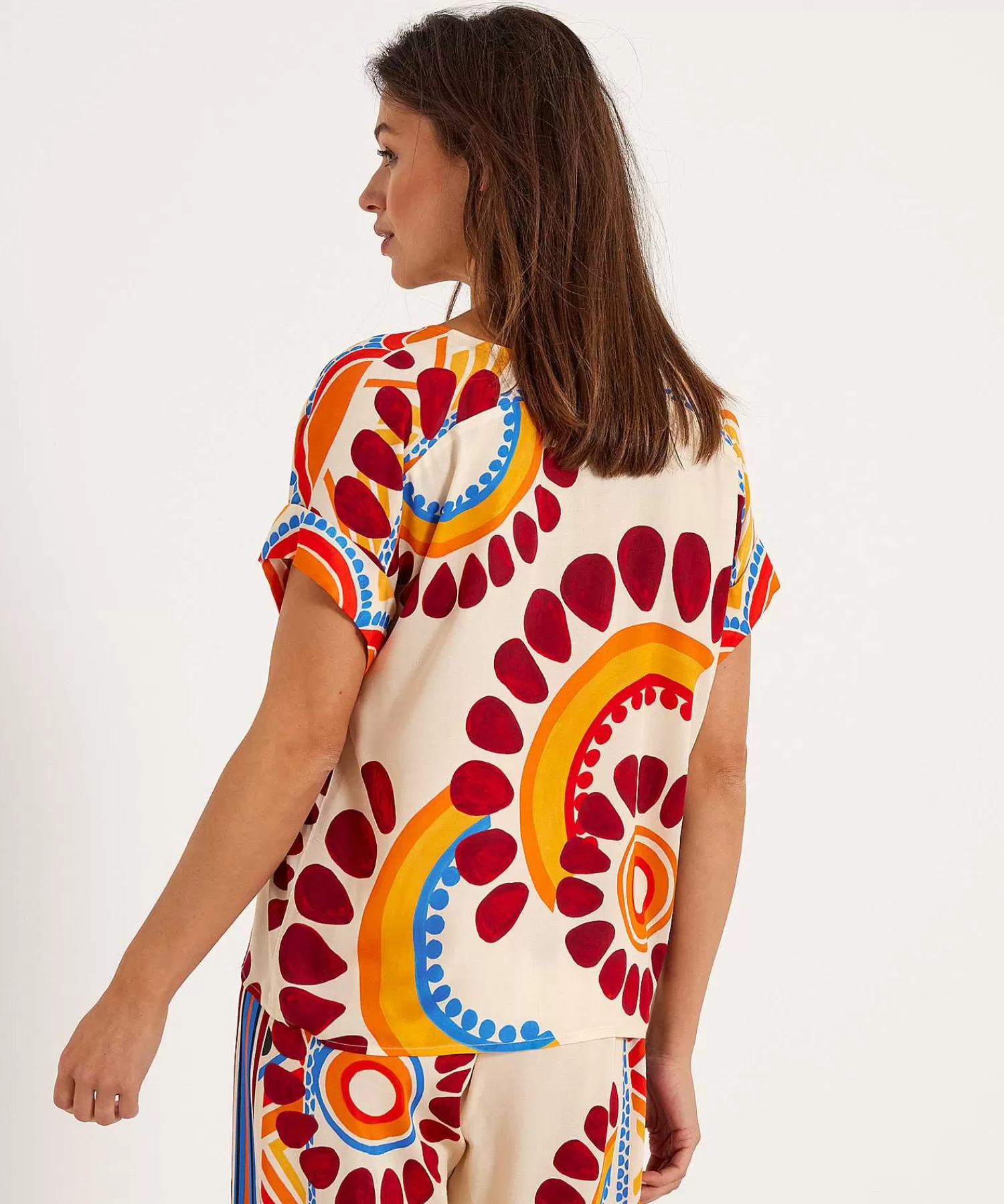 Caroline Biss Top Estampado Etnico Best Sale