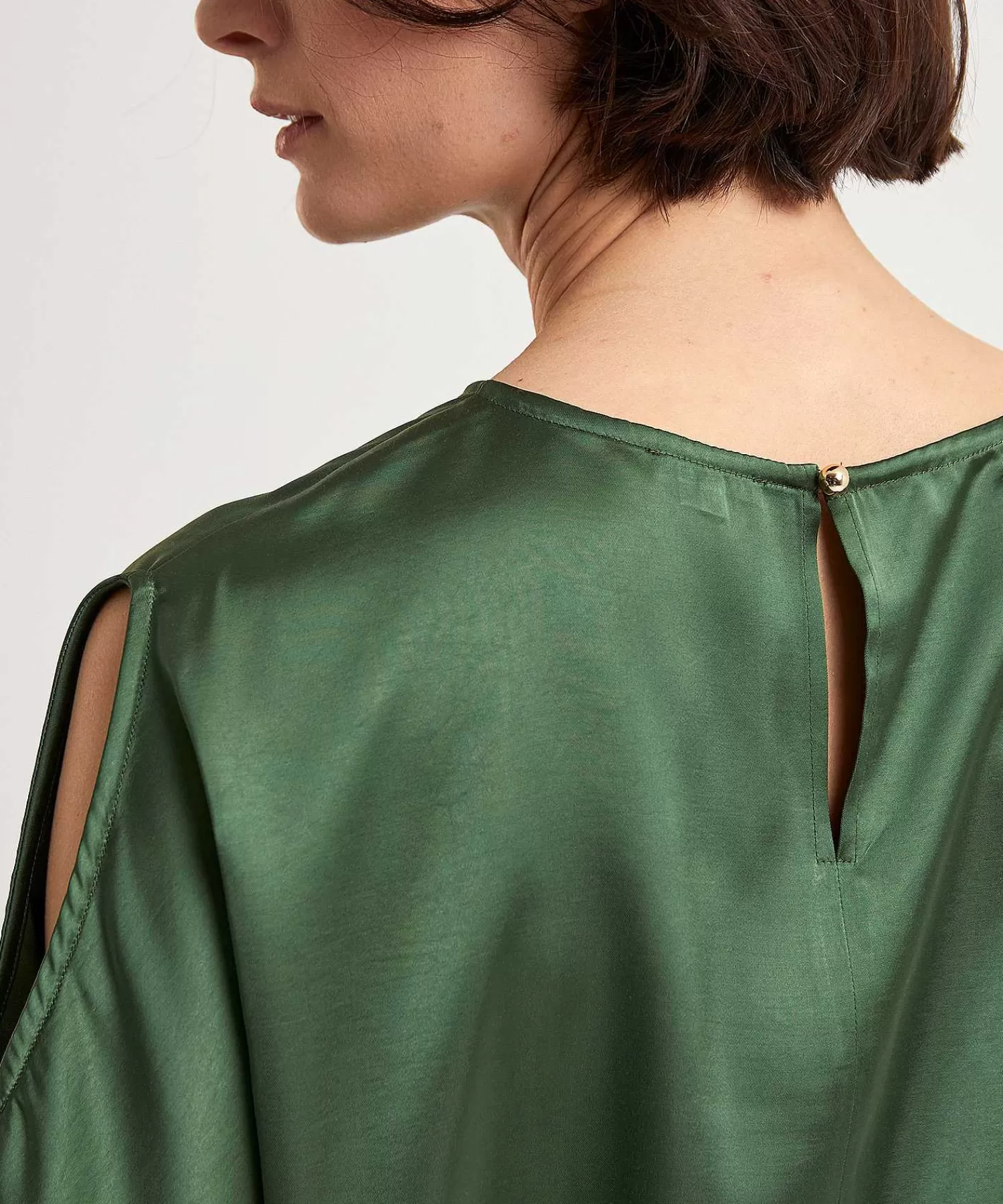 Caroline Biss Top Sedoso Con Hombros Abiertos Best Sale