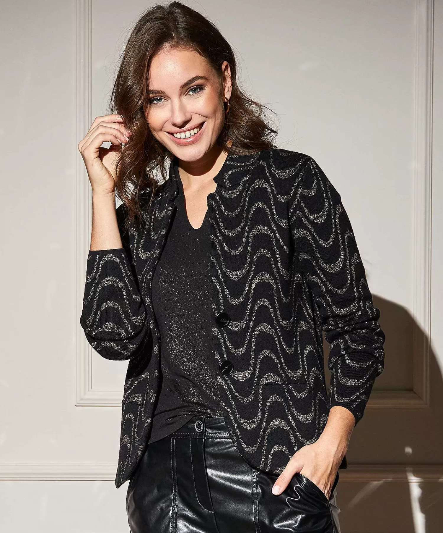 * Chaleco Blazer Onda Lurex Sale