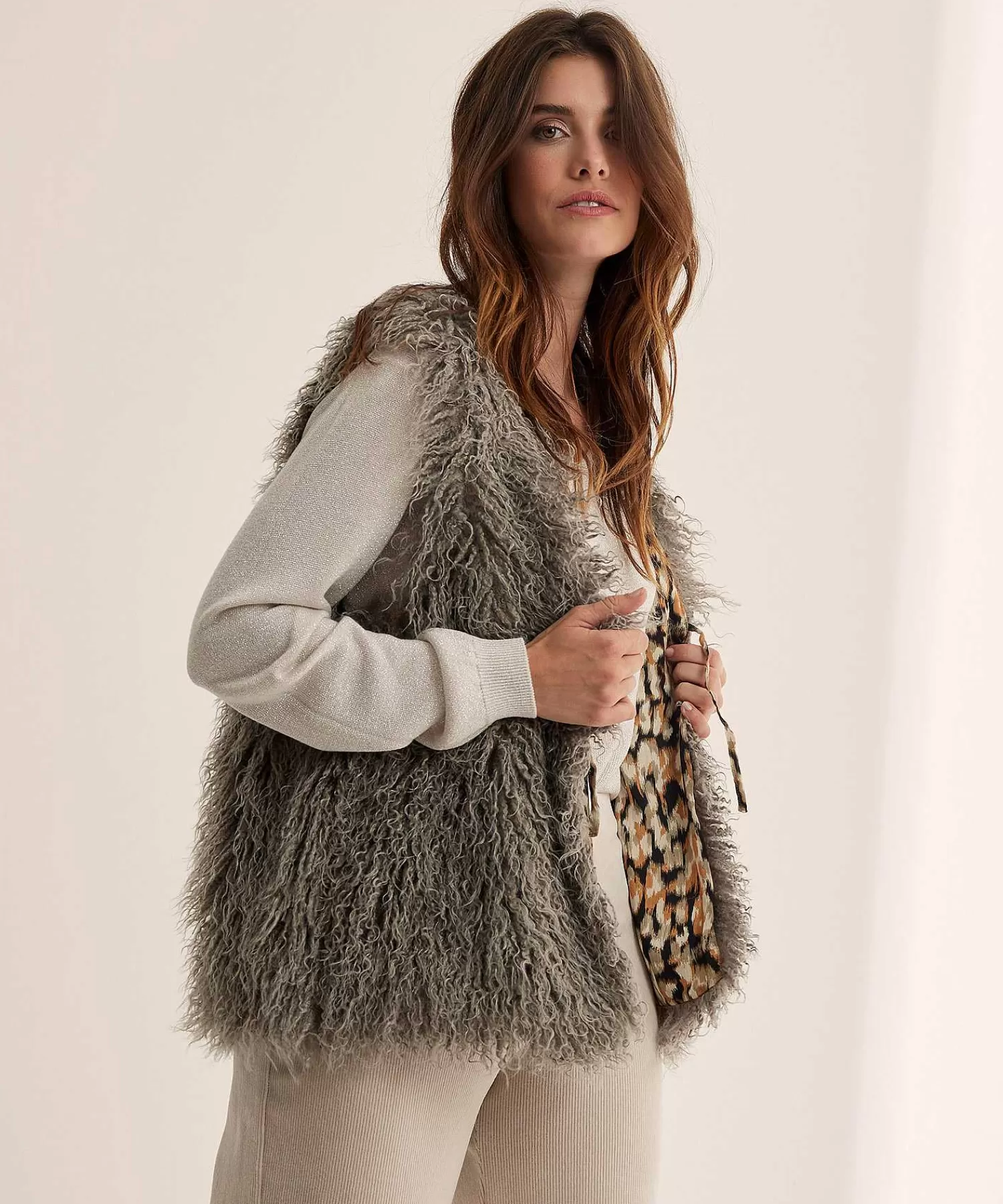 Summum Chaleco Fluffy Fun Fur Reversible Fashion