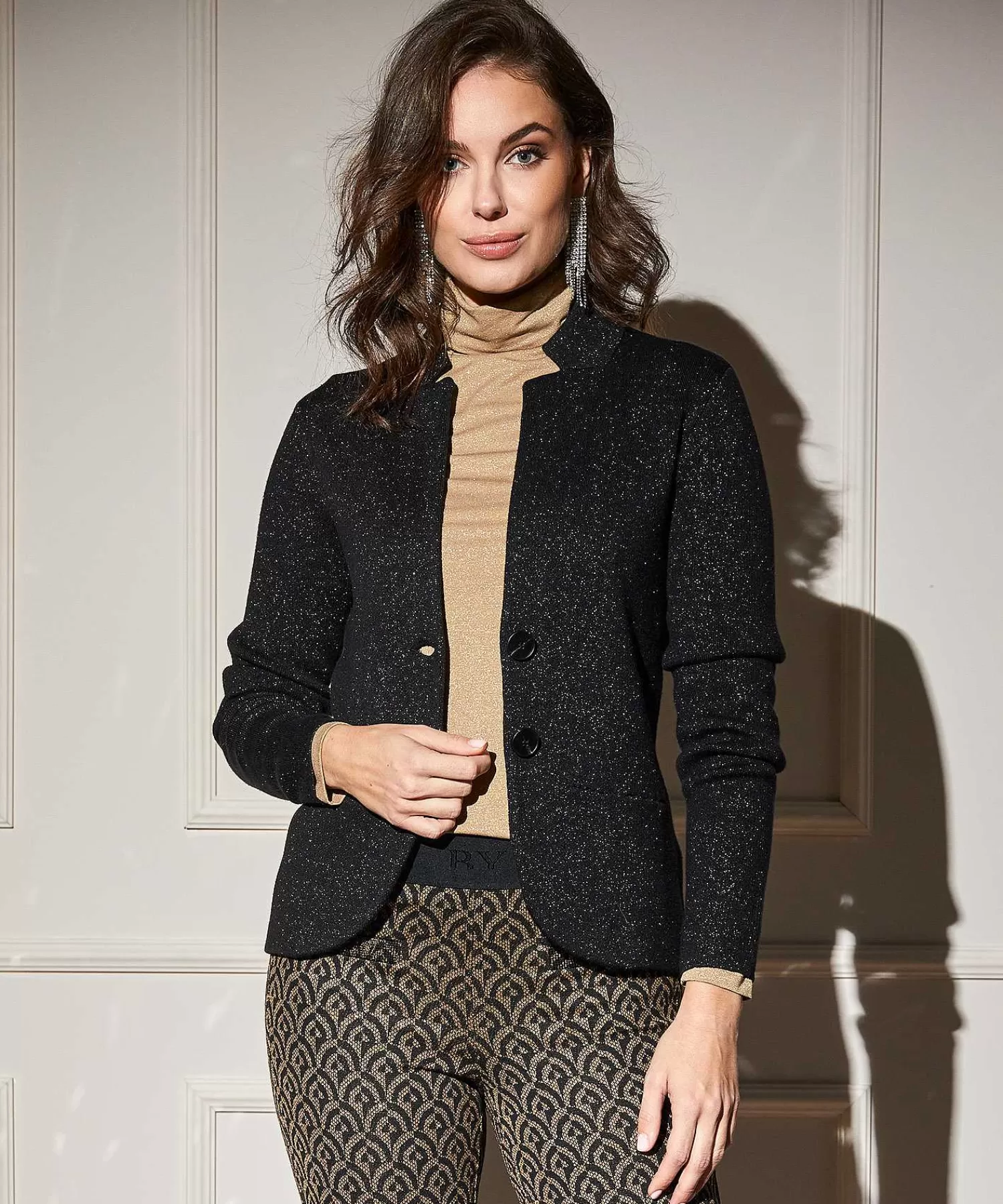 * Chaleco Tipo Blazer De Lurex Shop