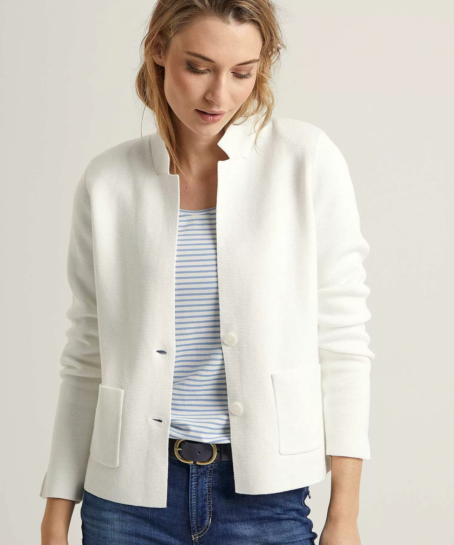 * Chaleco Tipo Blazer Puntaknit Fashion