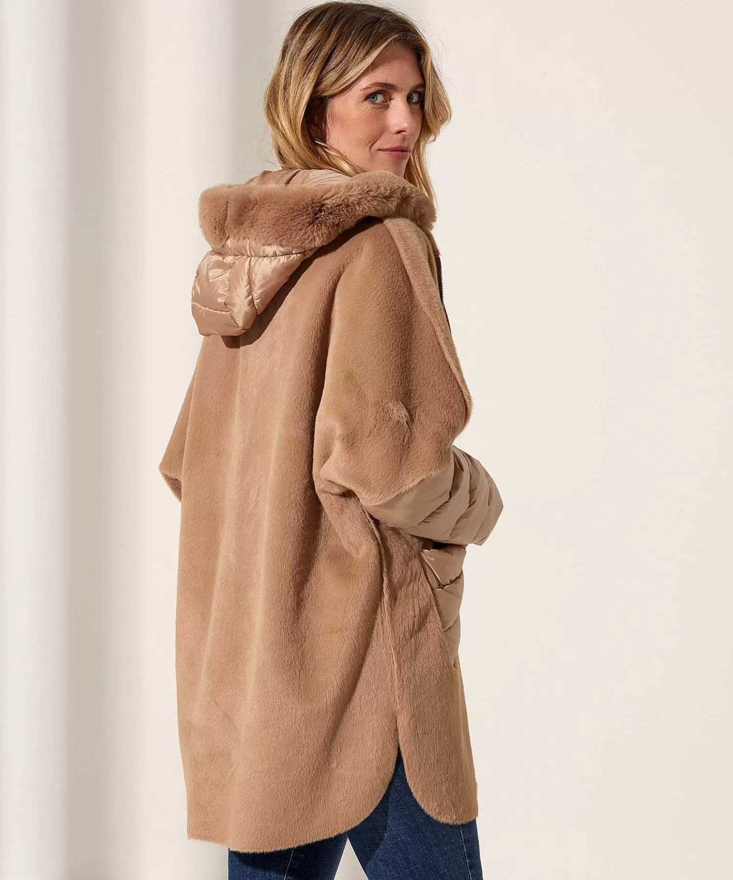 Milestone Chaqueta De Pelo Divertida Con Detalles Acolchados De Sunny Store