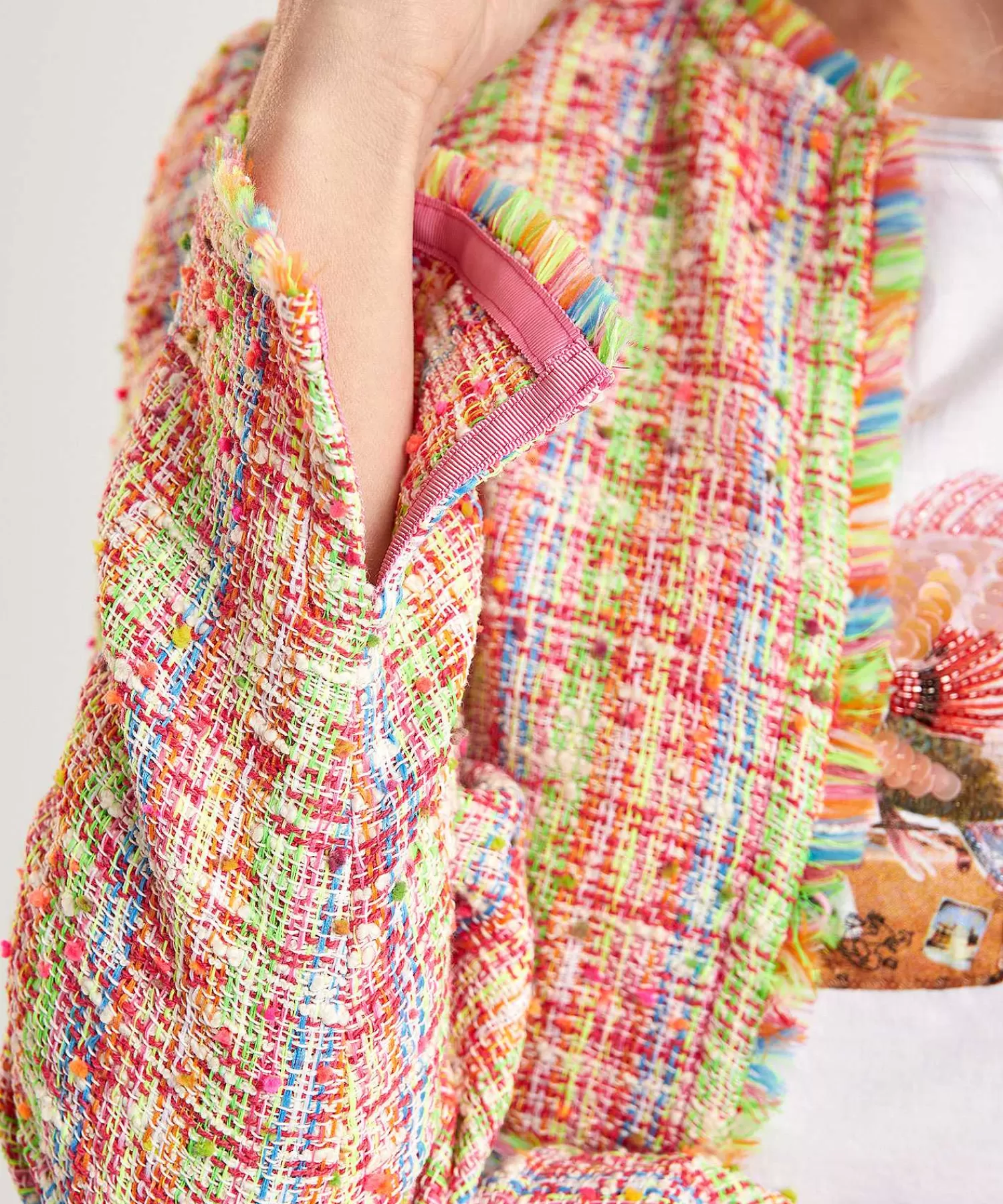 Marc Cain Collections Chaqueta Tipo Chaleco De Boucle Multicolor De Marc Cain Flash Sale