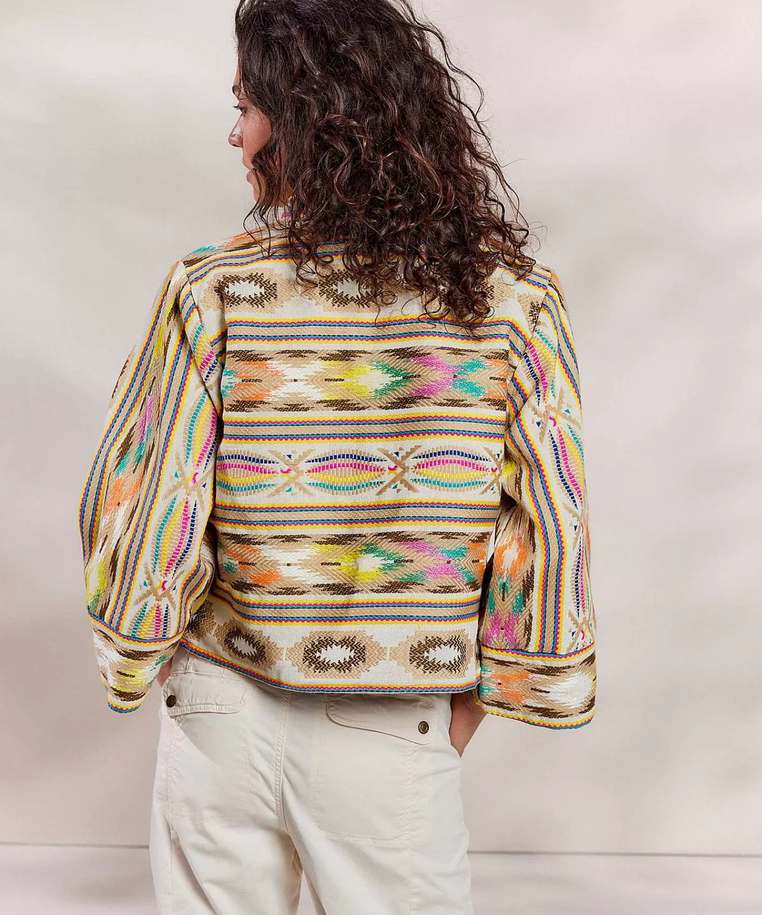 Summum Chaqueta Tipo Kimono Reversible Ikat Shop
