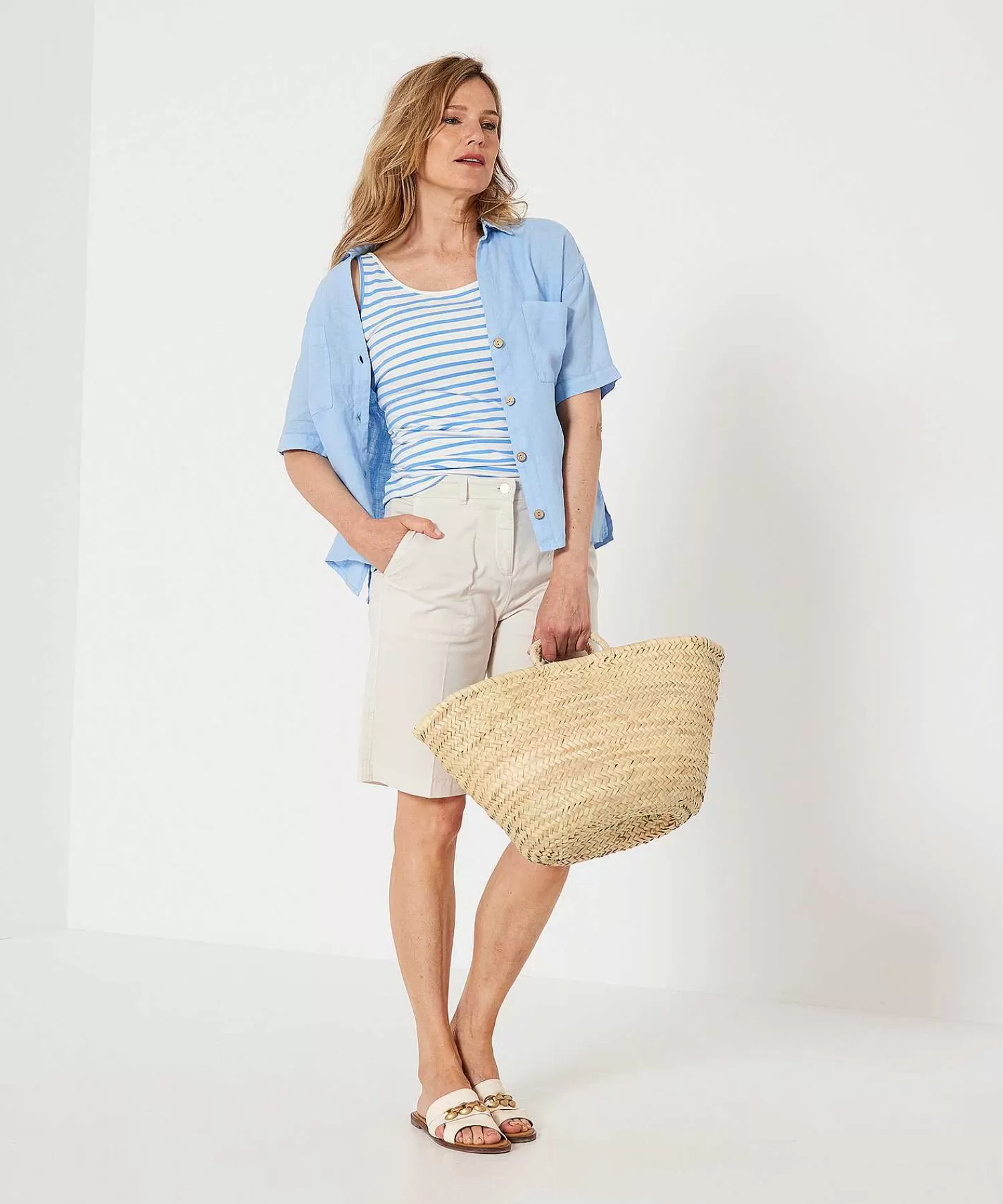 * Essentials Camiseta Sin Mangas Breton Stripe Discount