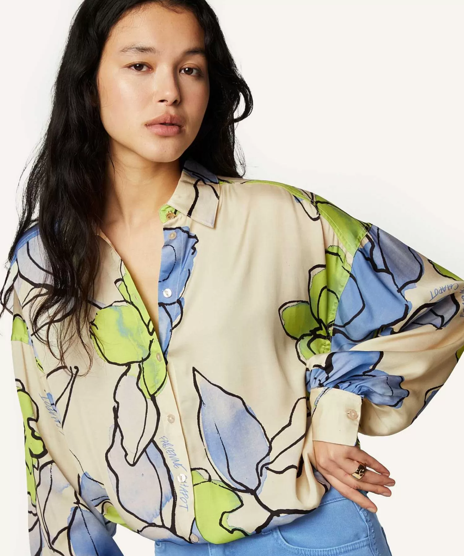 Fabienne Chapot Blusa Seda Flores Gabriel Flash Sale