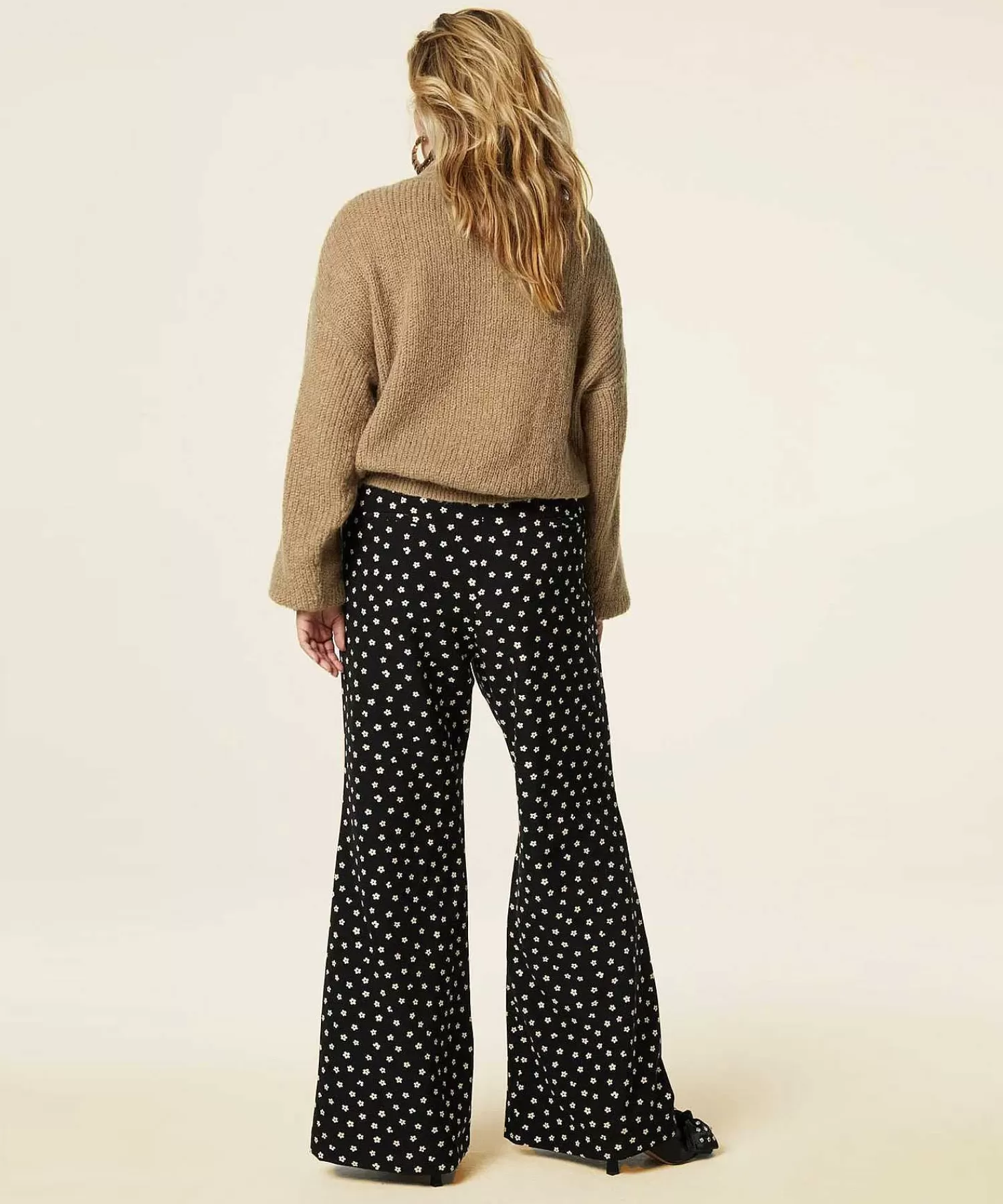 Fabienne Chapot Pantalones Anchos Con Estampado Floral Puck Clearance
