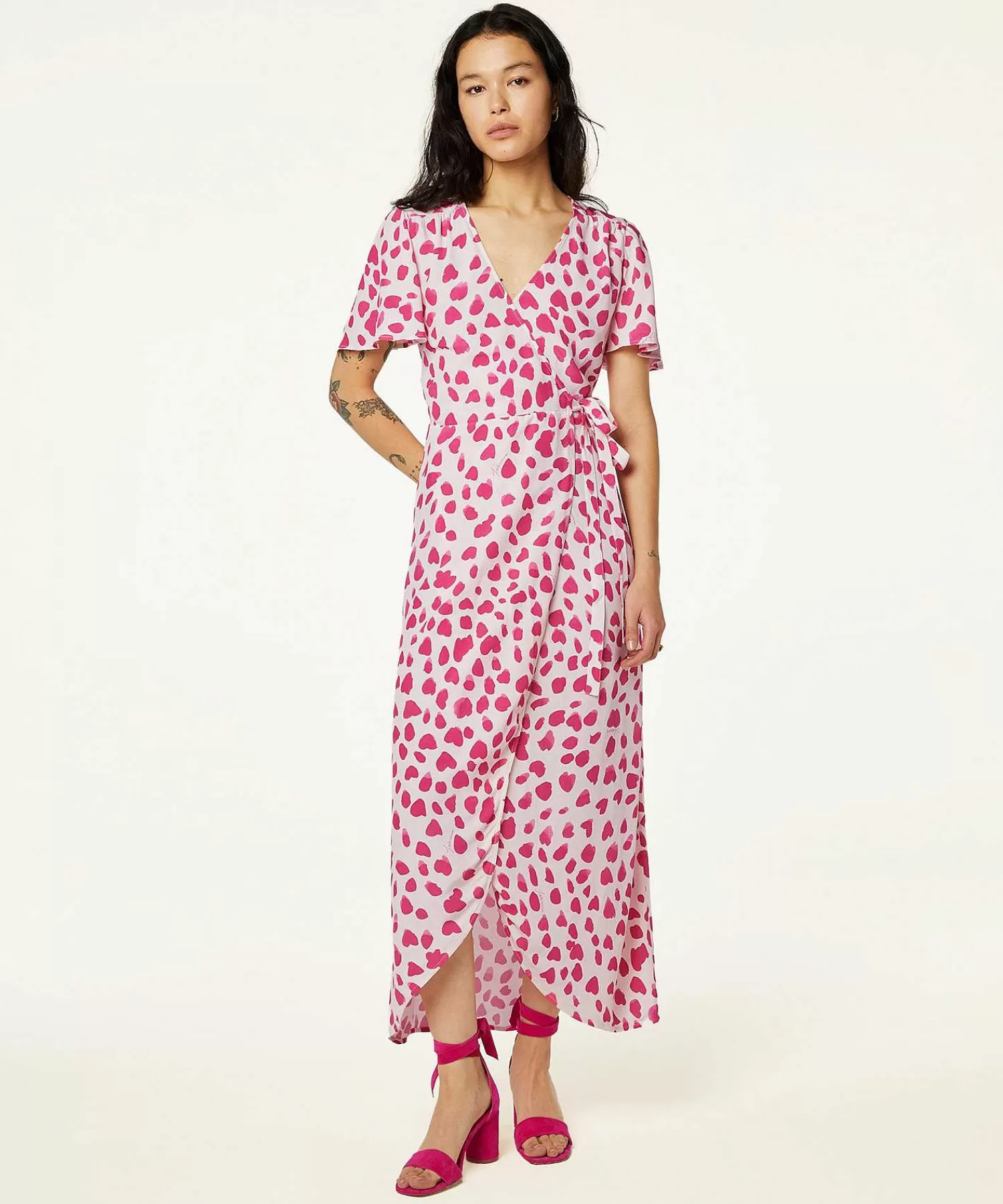 Fabienne Chapot Vestido Cruzado Estampado De Lunares Archana Online
