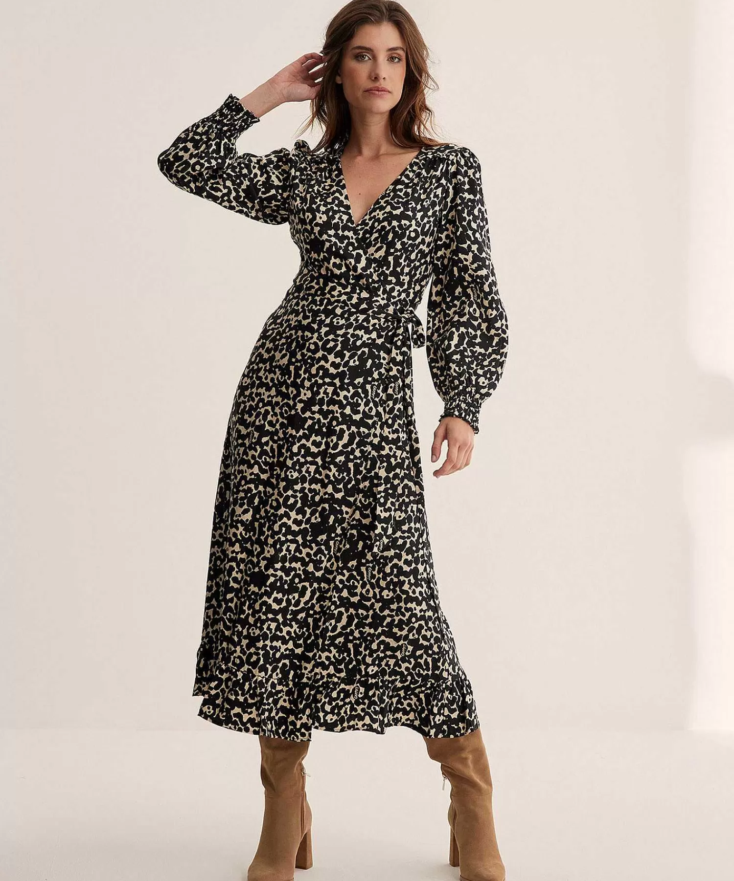 Fabienne Chapot Vestido Cruzado Estampado Floral Natalia Flash Sale