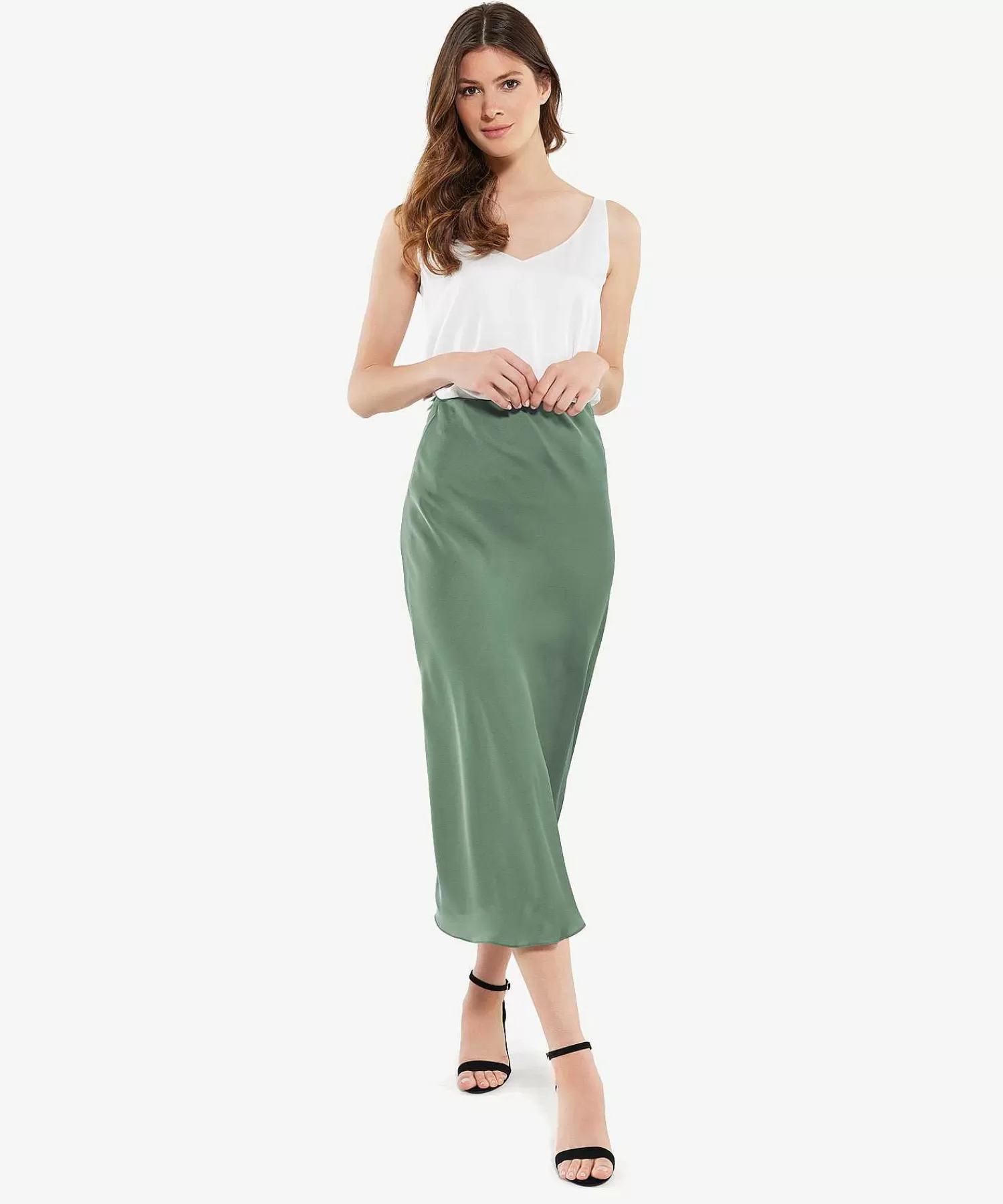 Swing Falda Con Vuelo De Saten Sale