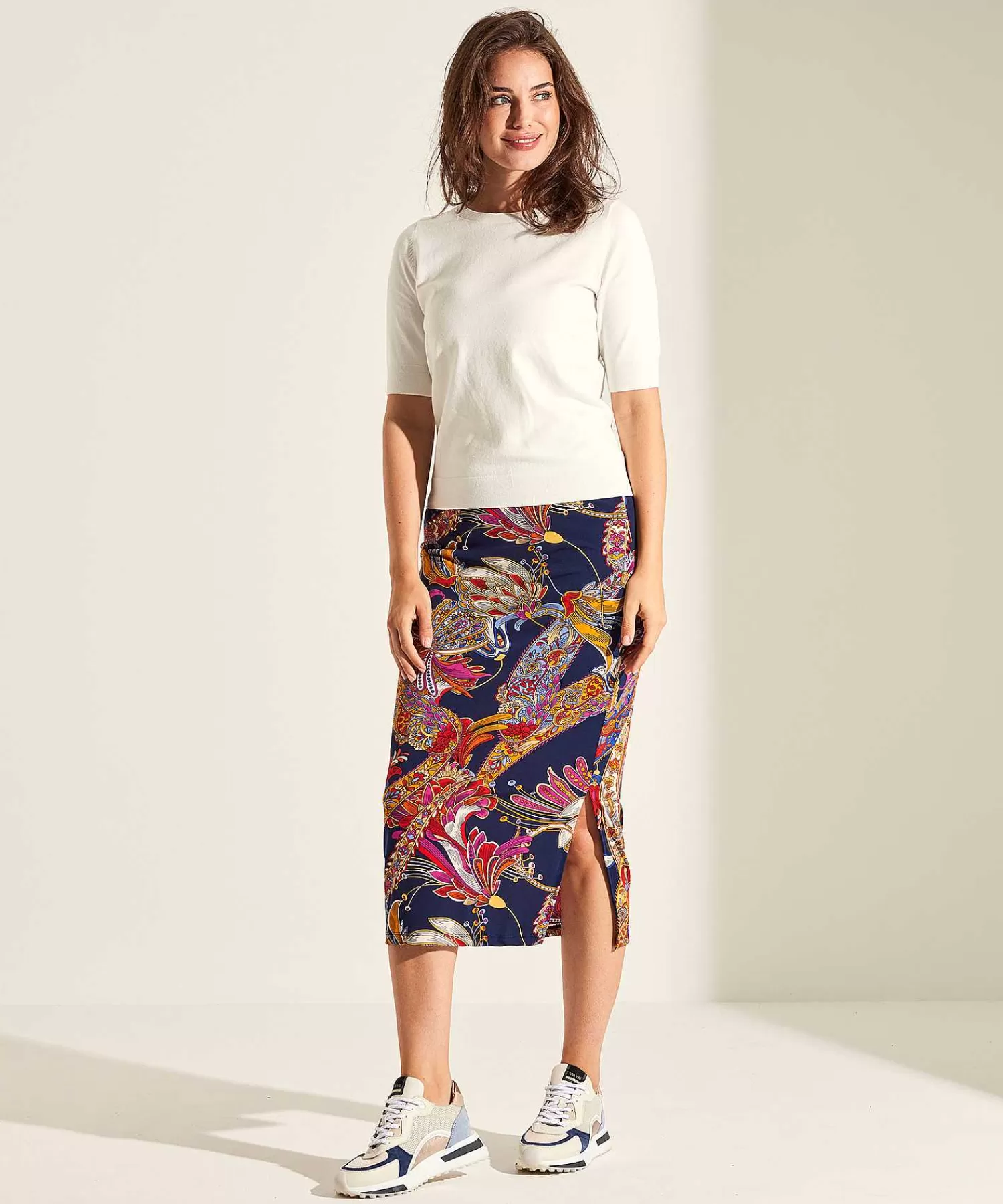 GIULIA E TU Falda Slinky Paisley Multicolor Cheap