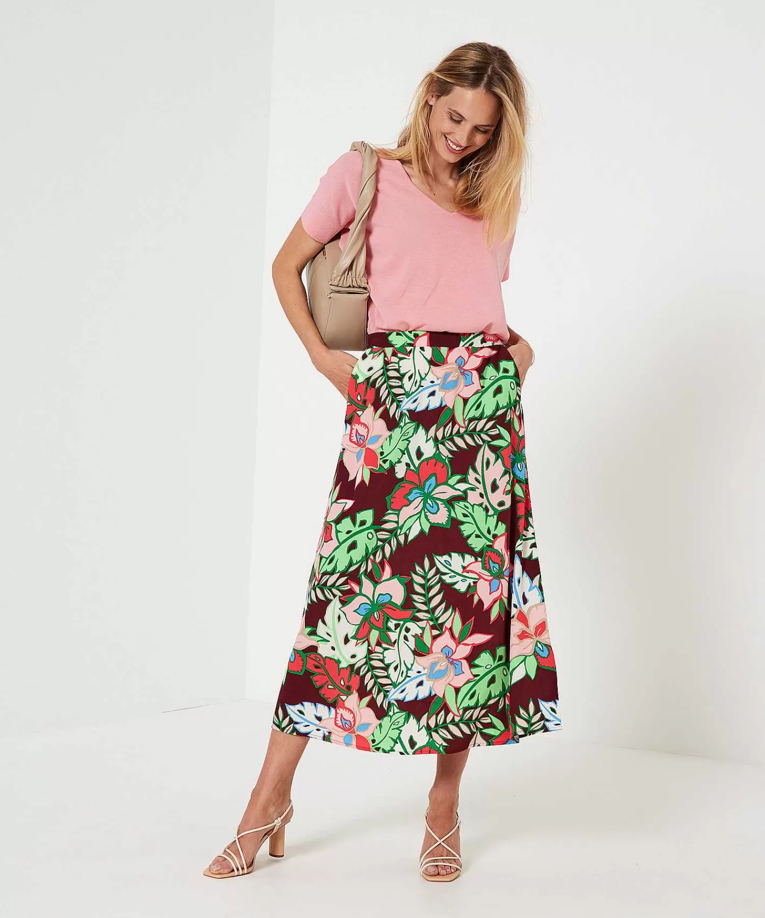 KYRA Falda Gorrion Flor Tropical Flash Sale