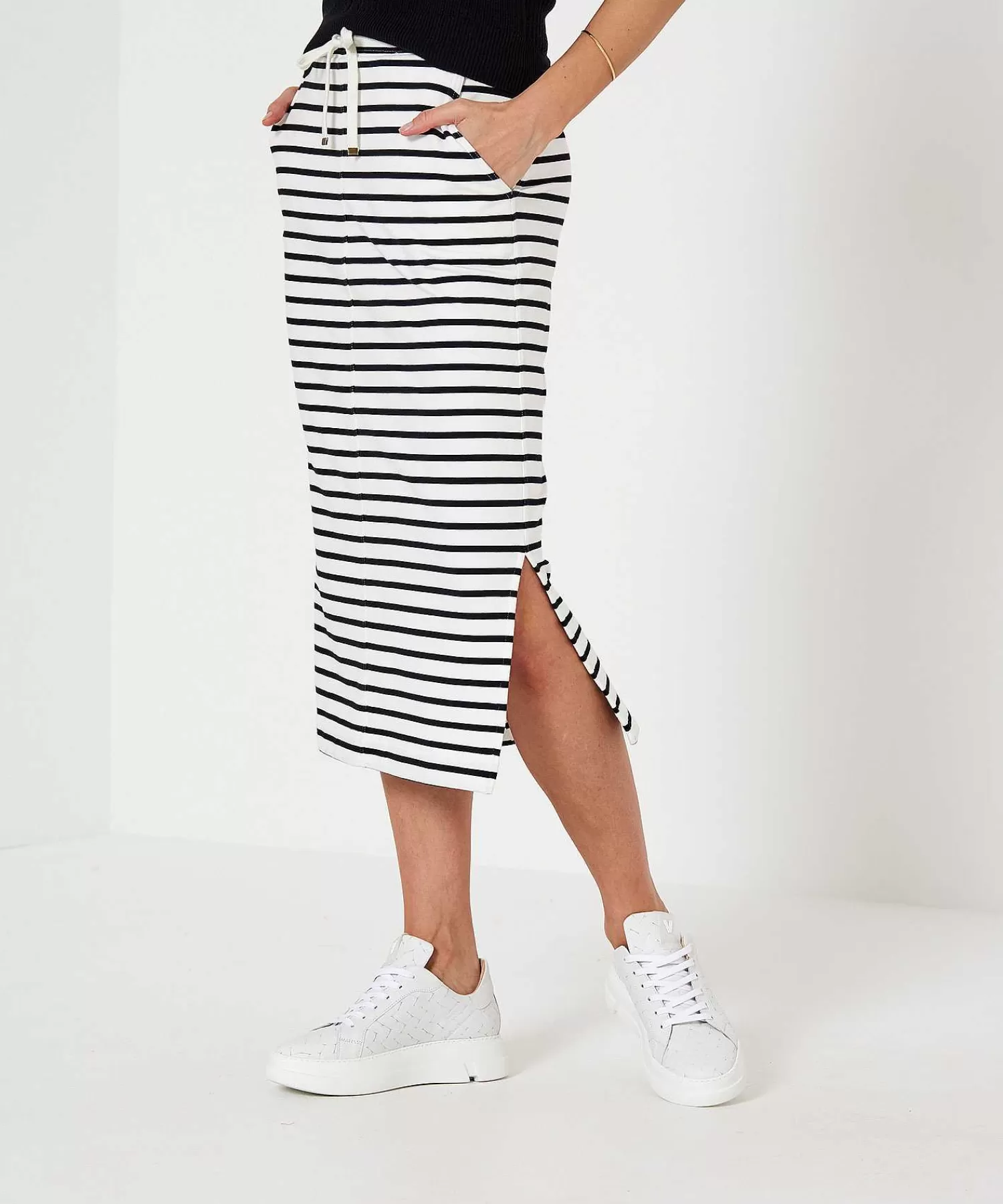 * Falda Larga Tipo Sudadera A Rayas Clearance