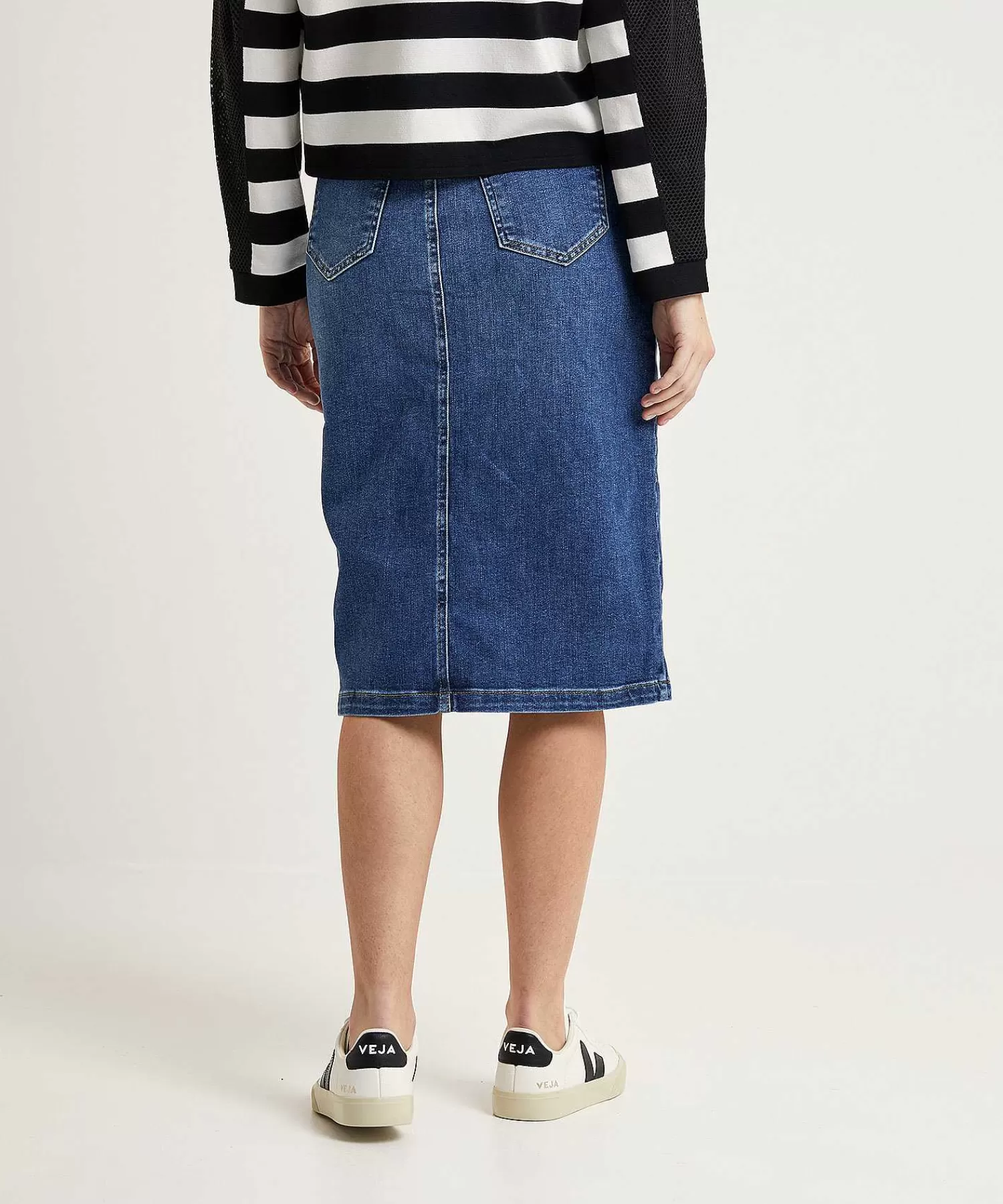 OUI Falda Vaquera Con Abertura De Clearance