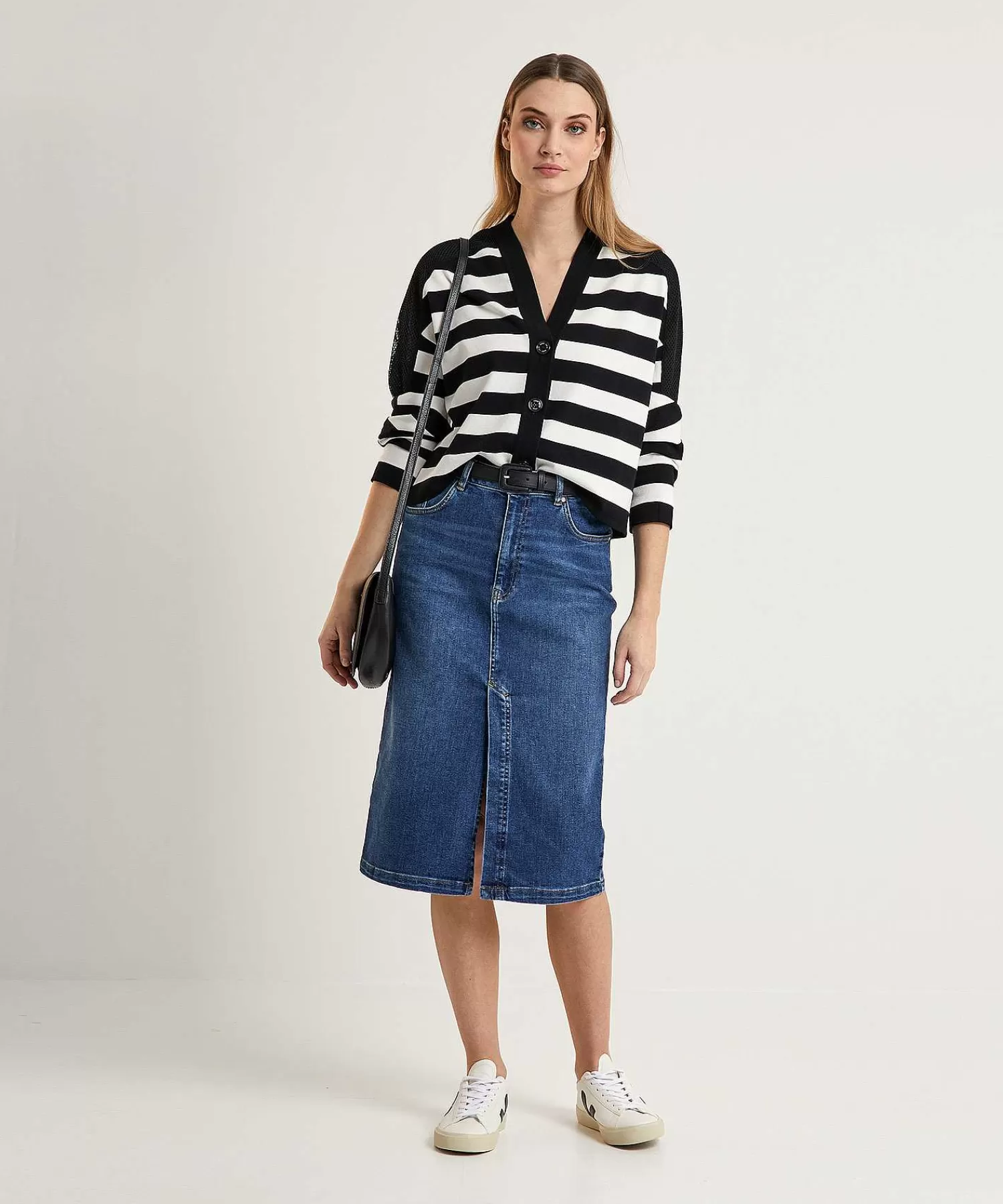 OUI Falda Vaquera Con Abertura De Clearance