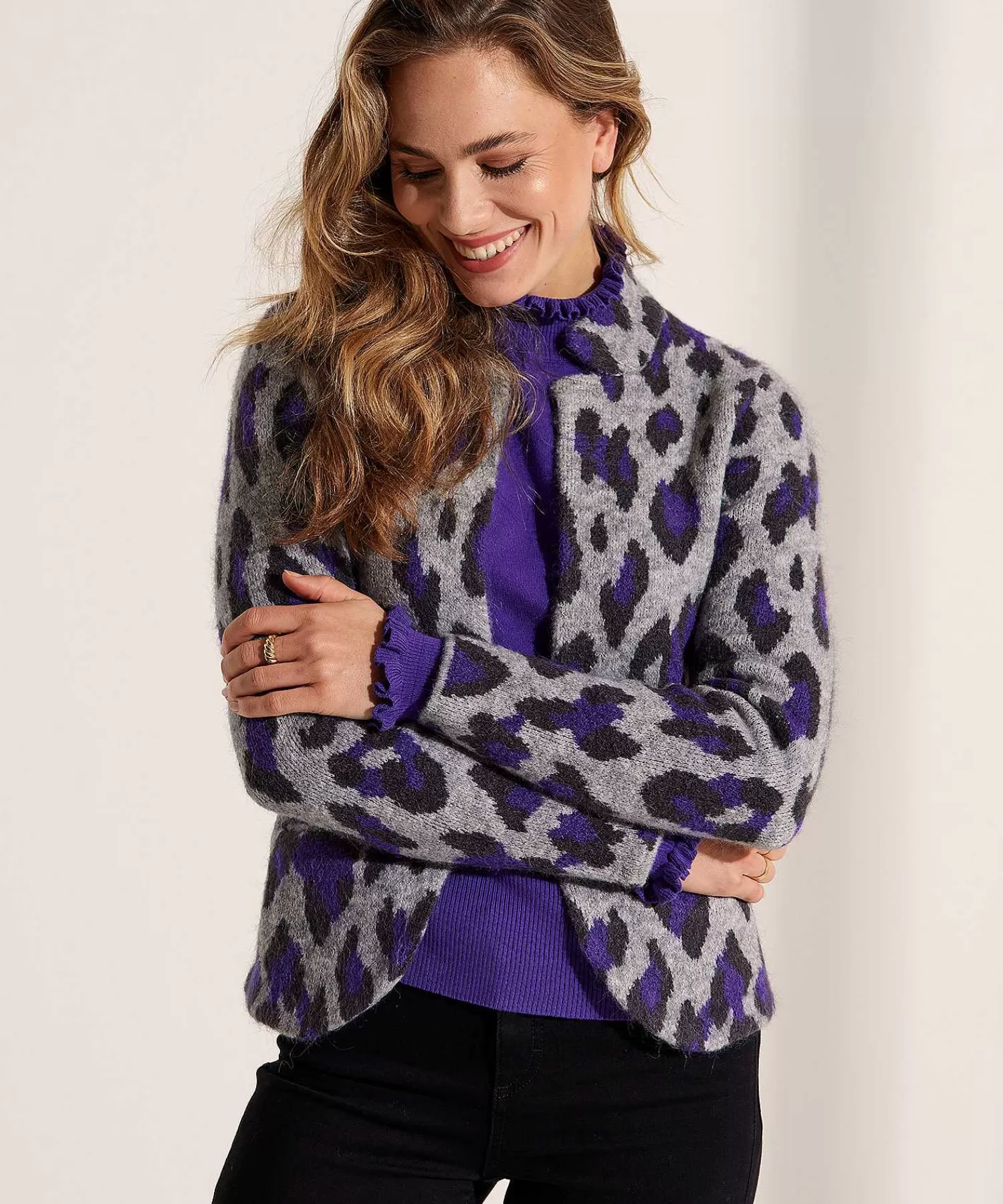 GIULIA E TU Blazer Chaleco Jacquard Animal Sale