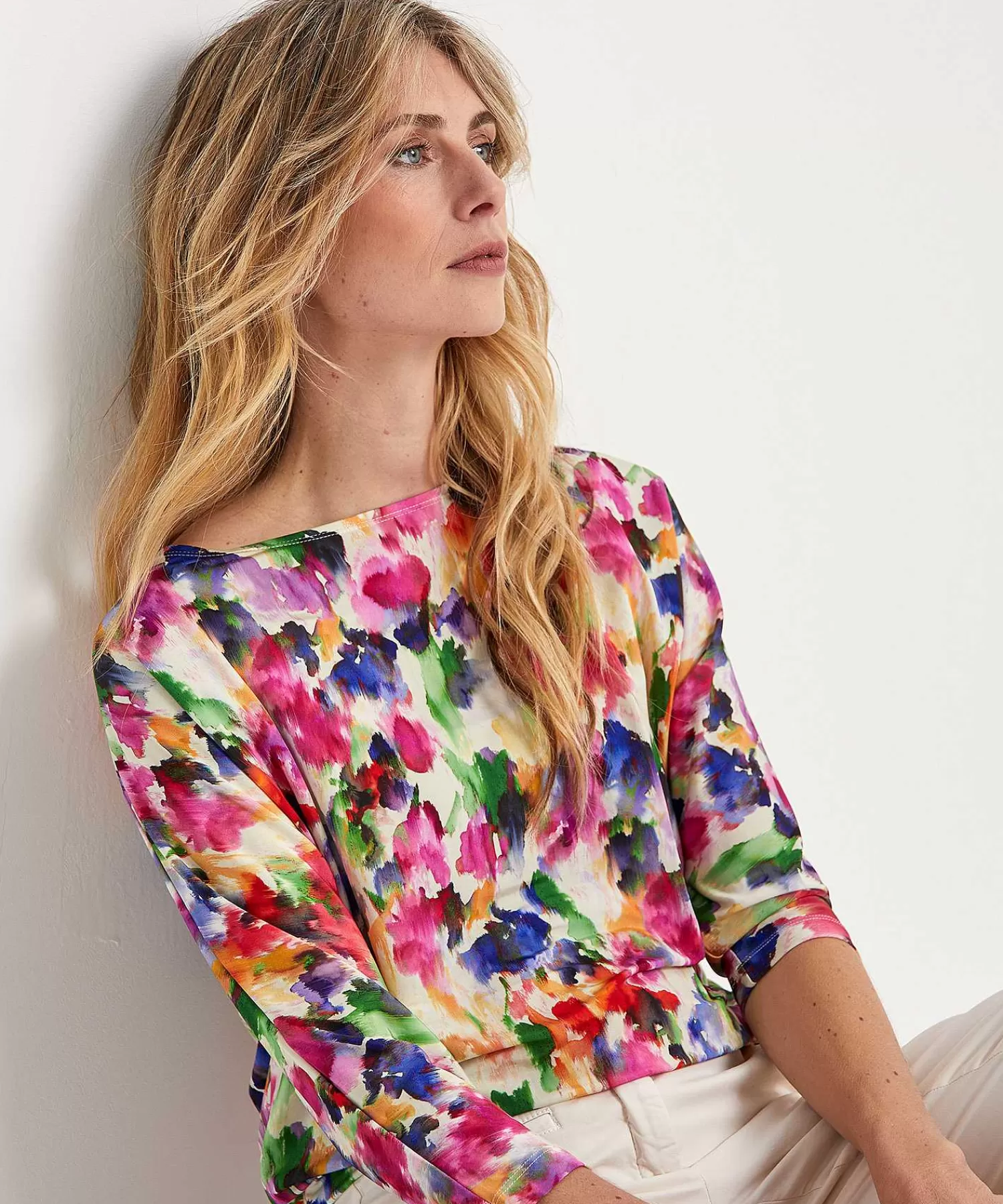 GIULIA E TU Camisa Slinky Flor Descolorida Store