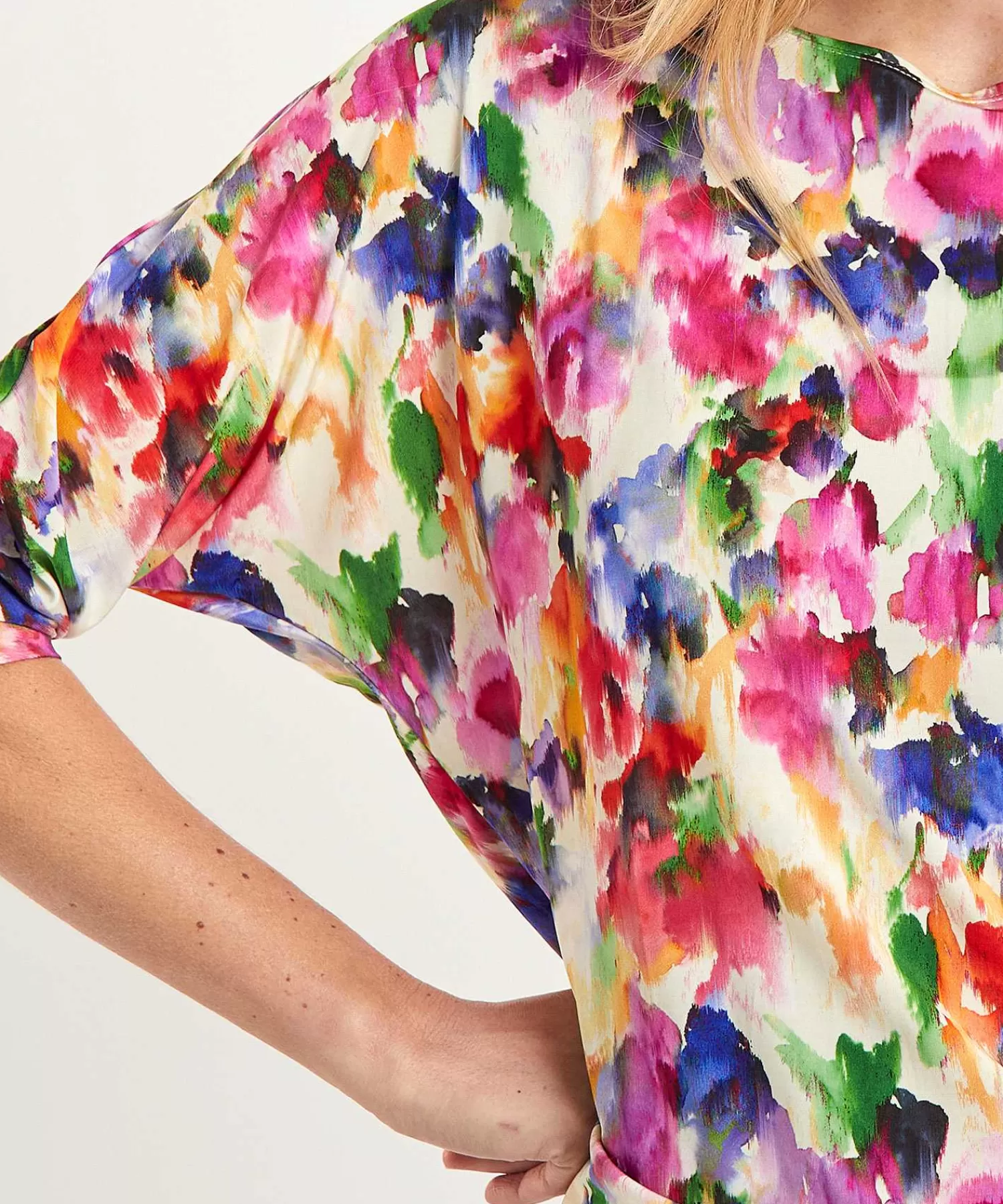 GIULIA E TU Camisa Slinky Flor Descolorida Store