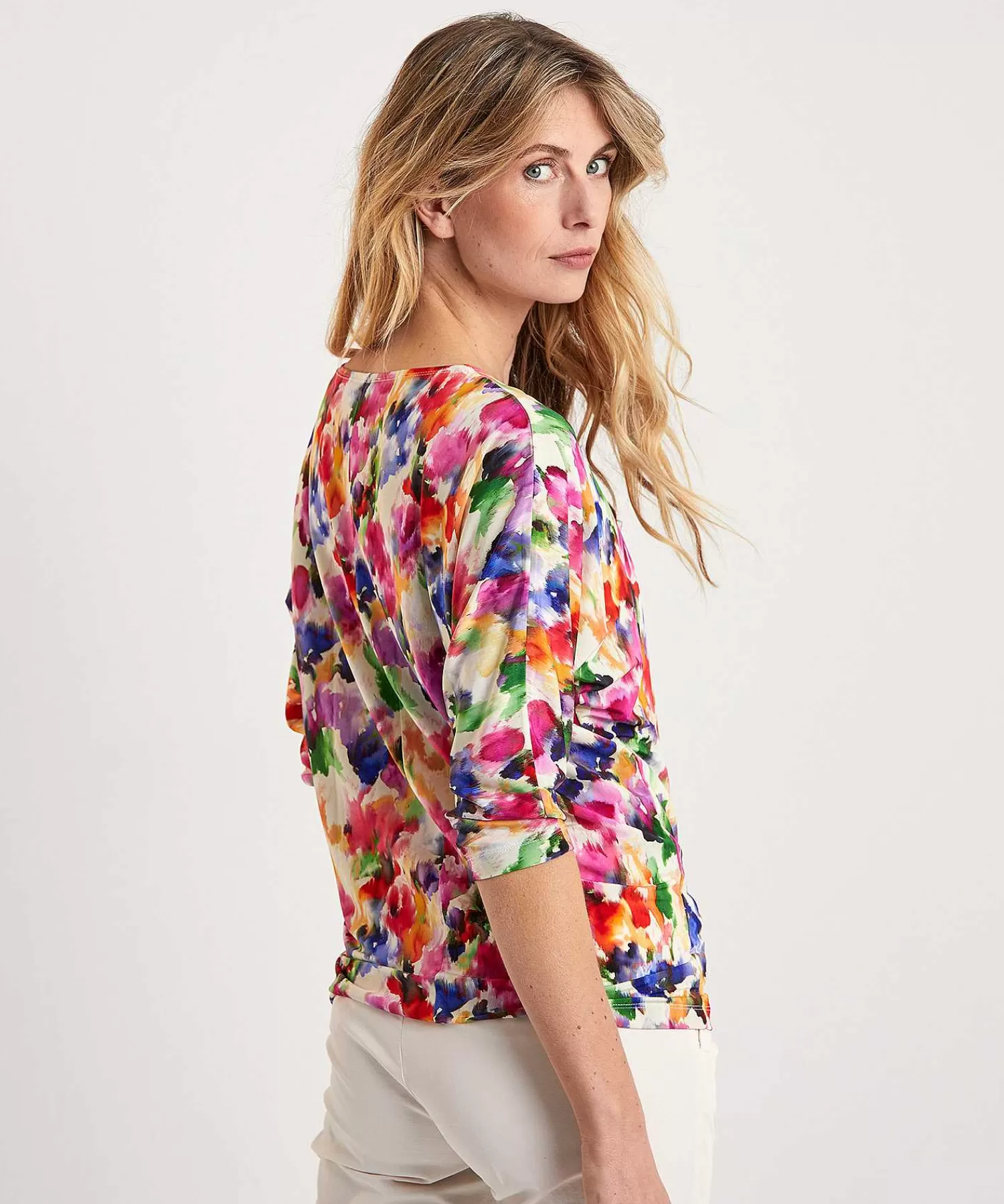 GIULIA E TU Camisa Slinky Flor Descolorida Store