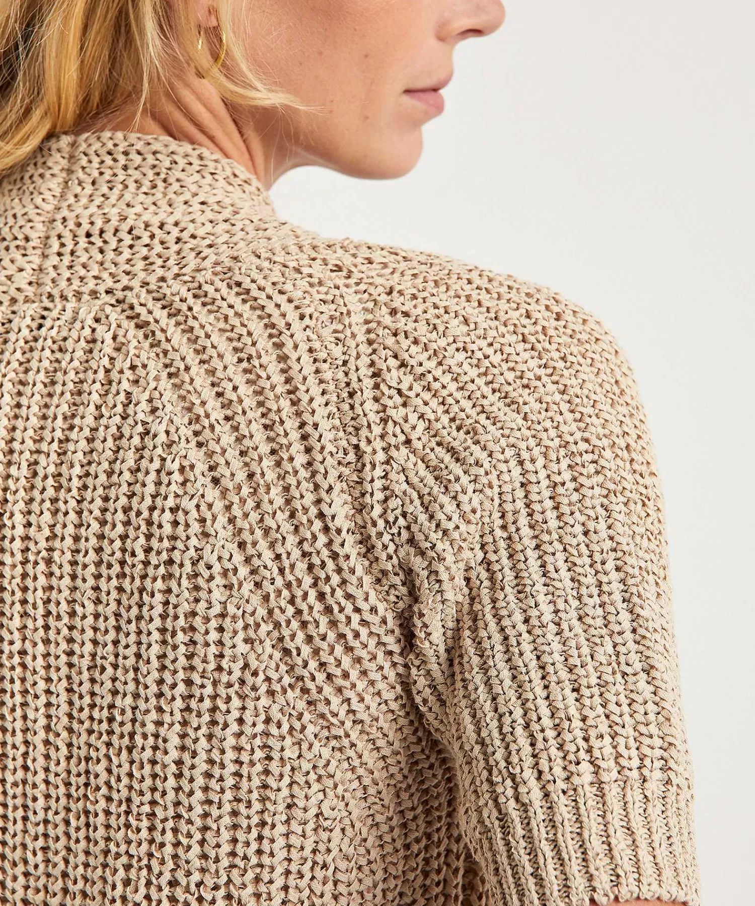 GIULIA E TU Cardigan De Hilo De Cinta Manga Corta Outlet