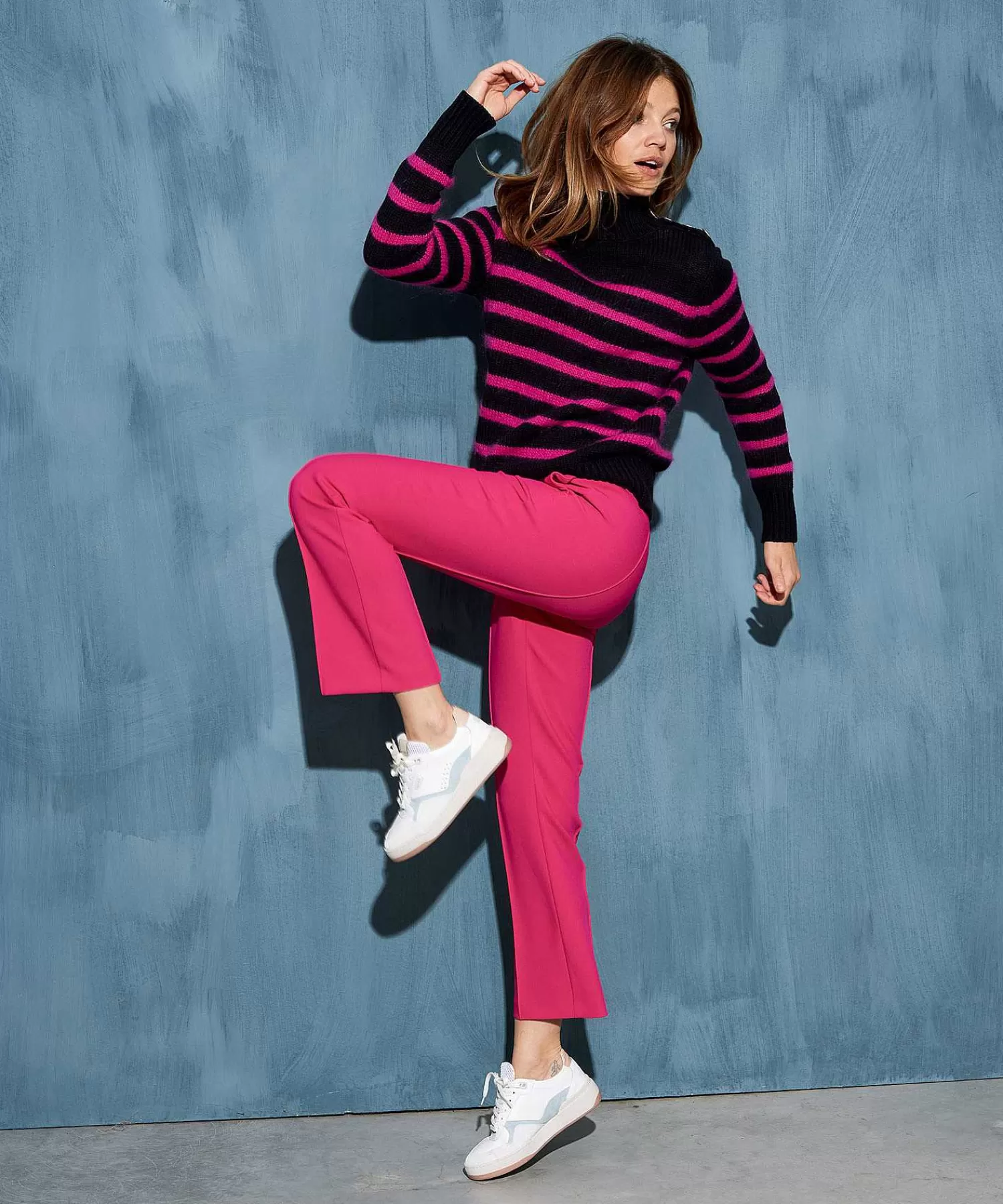 GIULIA E TU Sueter Rayas Boton Store