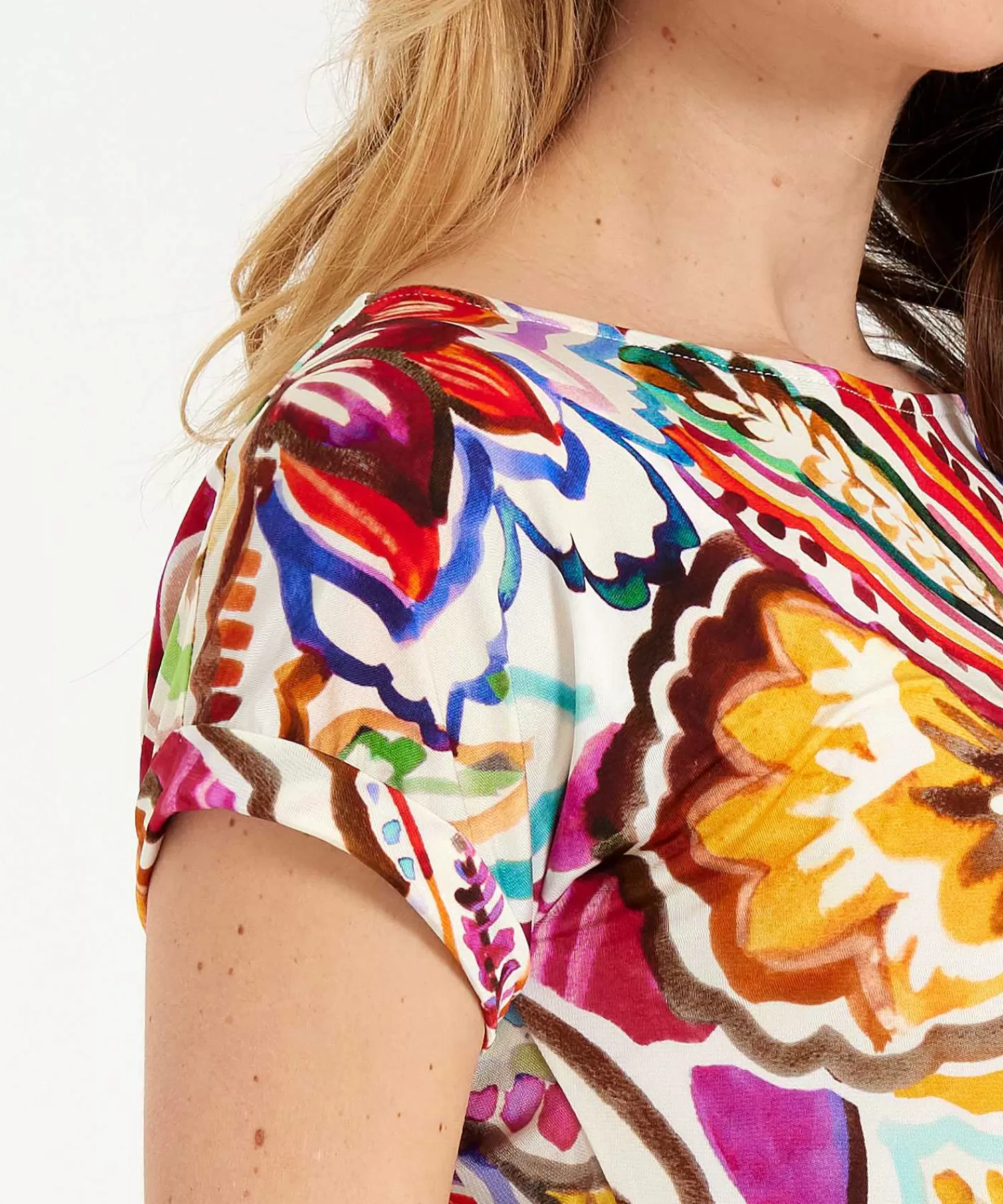 GIULIA E TU Top Slinky Maxi Paisley Fashion