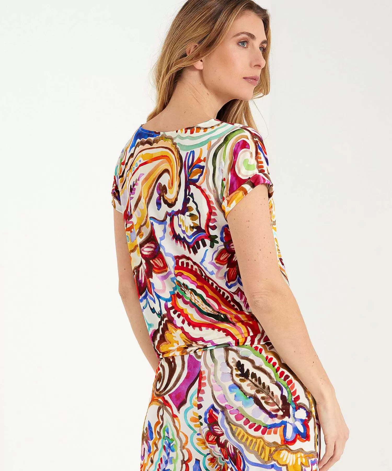 GIULIA E TU Top Slinky Maxi Paisley Fashion