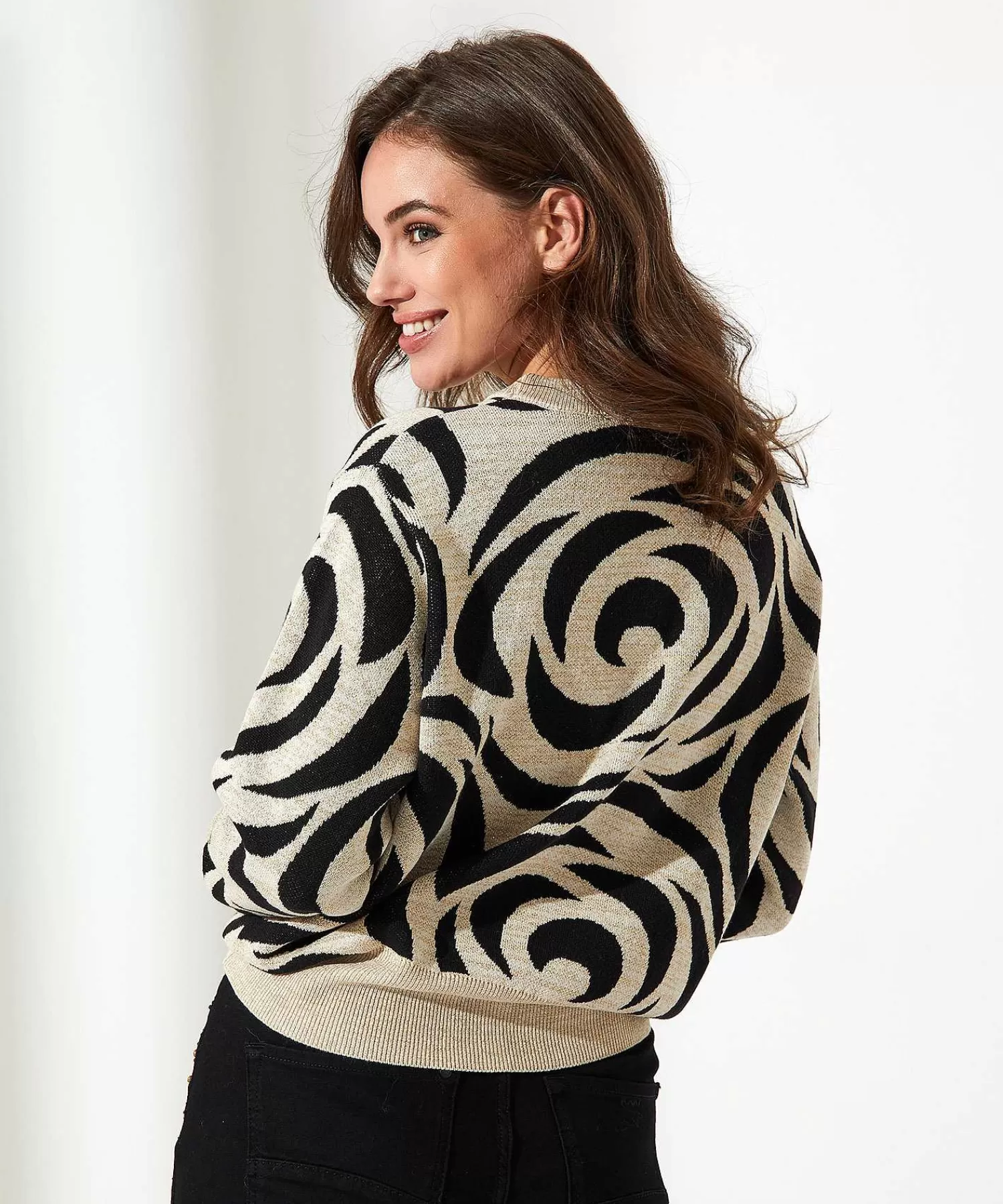 Summum Jersey Con Remolinos De Lurex Shop