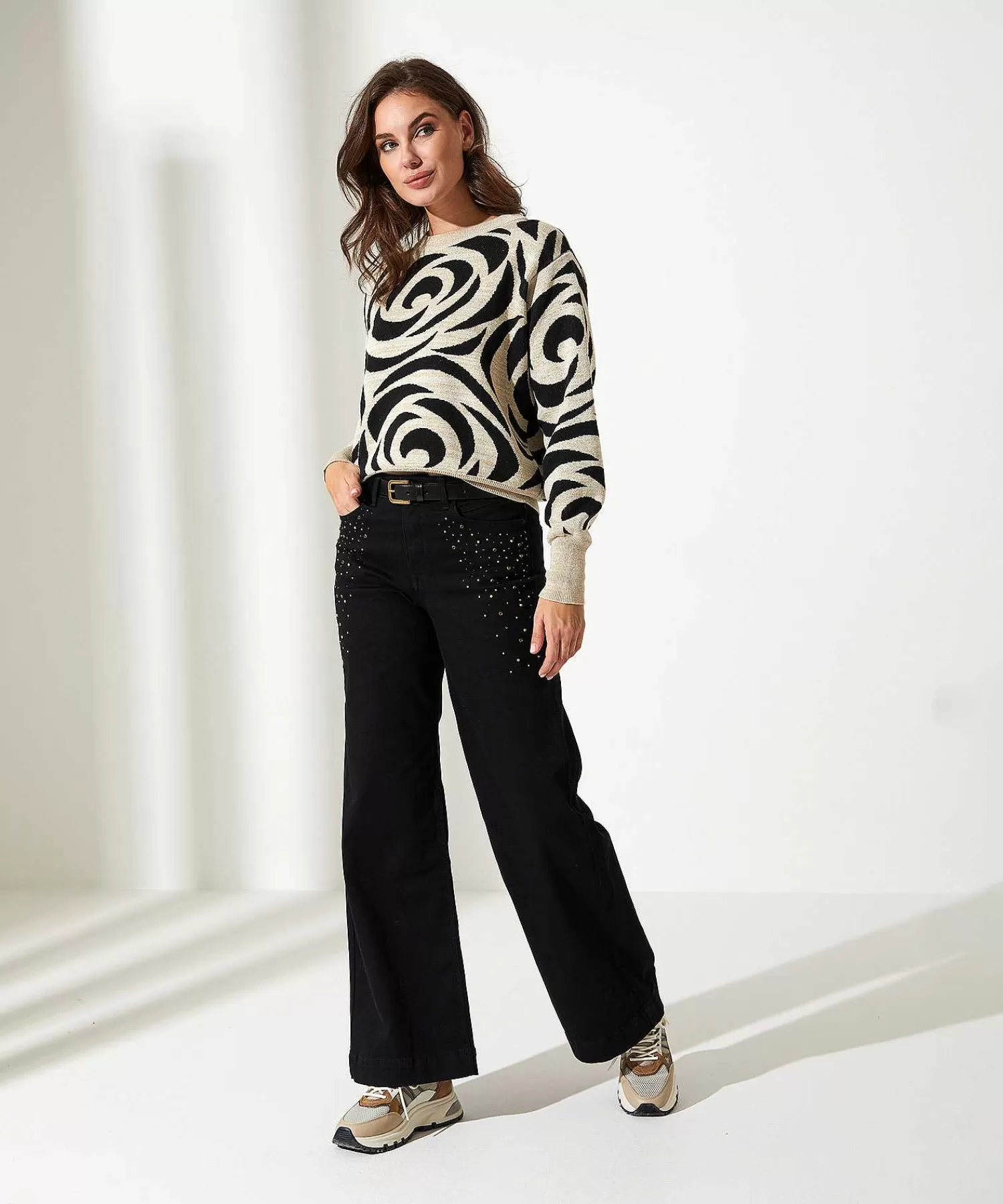 Summum Jersey Con Remolinos De Lurex Shop