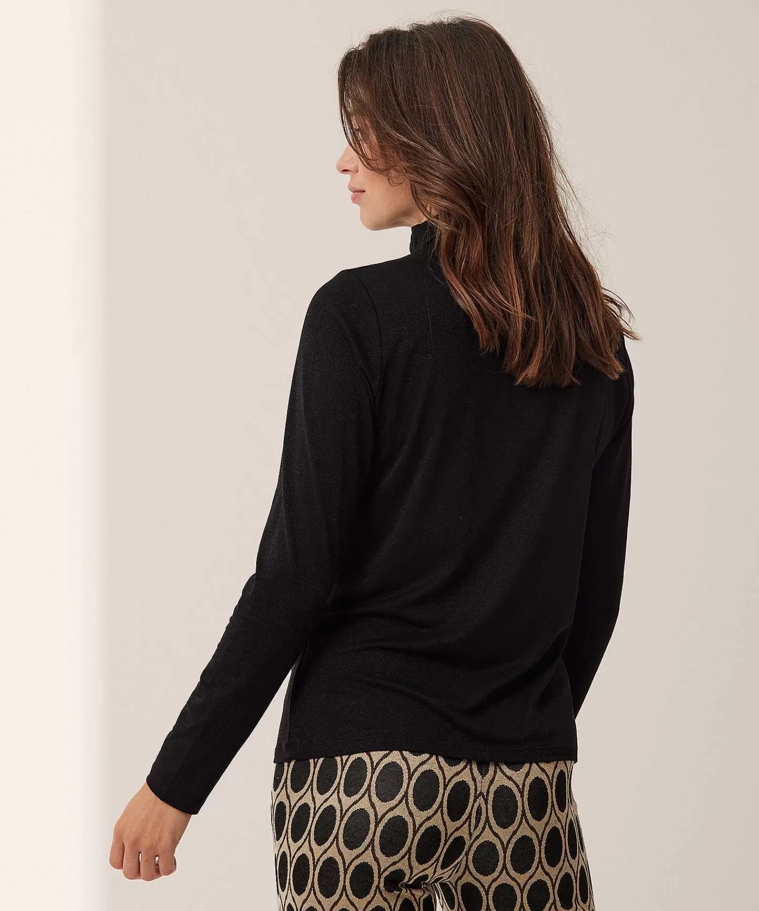 No Man's Land Jersey De Cuello Alto De Tierra De Nadie De Lurex Flash Sale