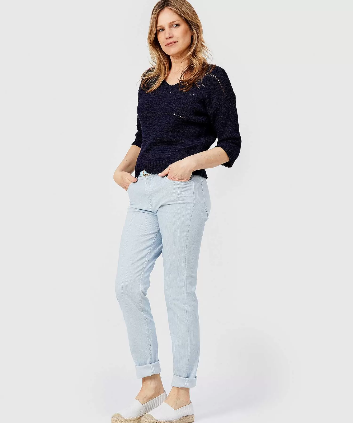 * Jersey De Hilo Con Cinta Ajour Cheap